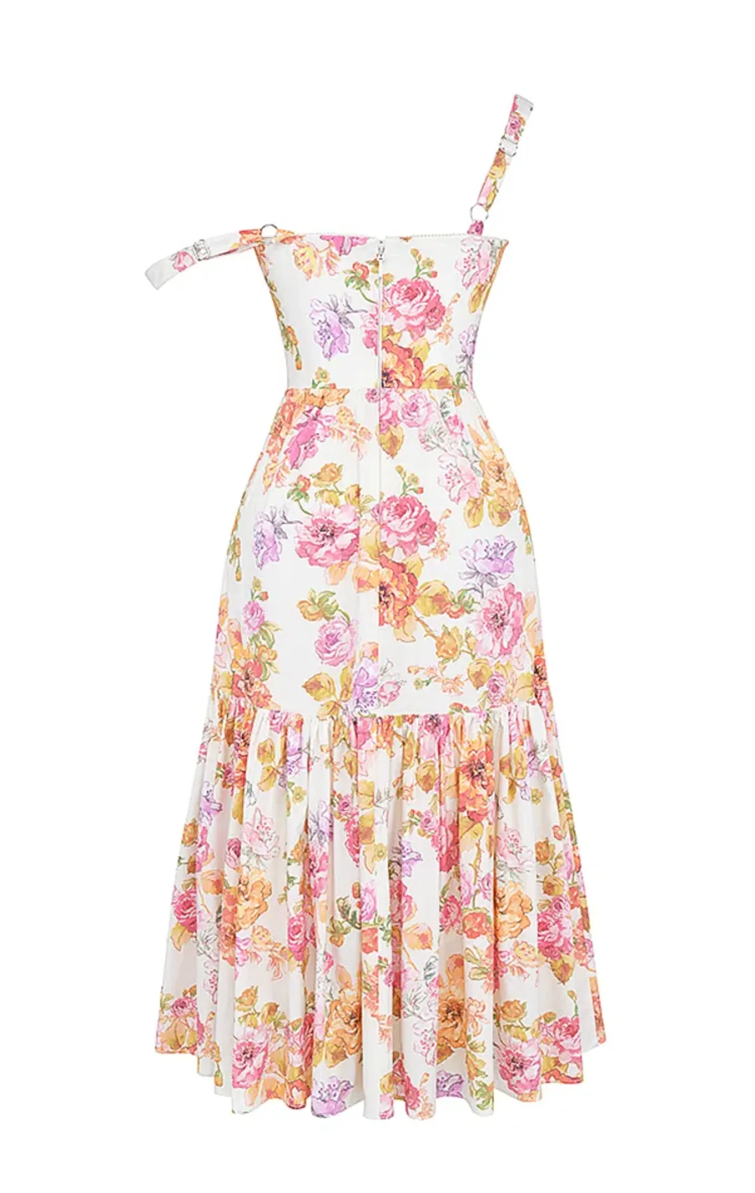 House of CB Elia Midi Dress Ivory Floral Size L / Au 12 (+cup) for rent on The Volte - main image
