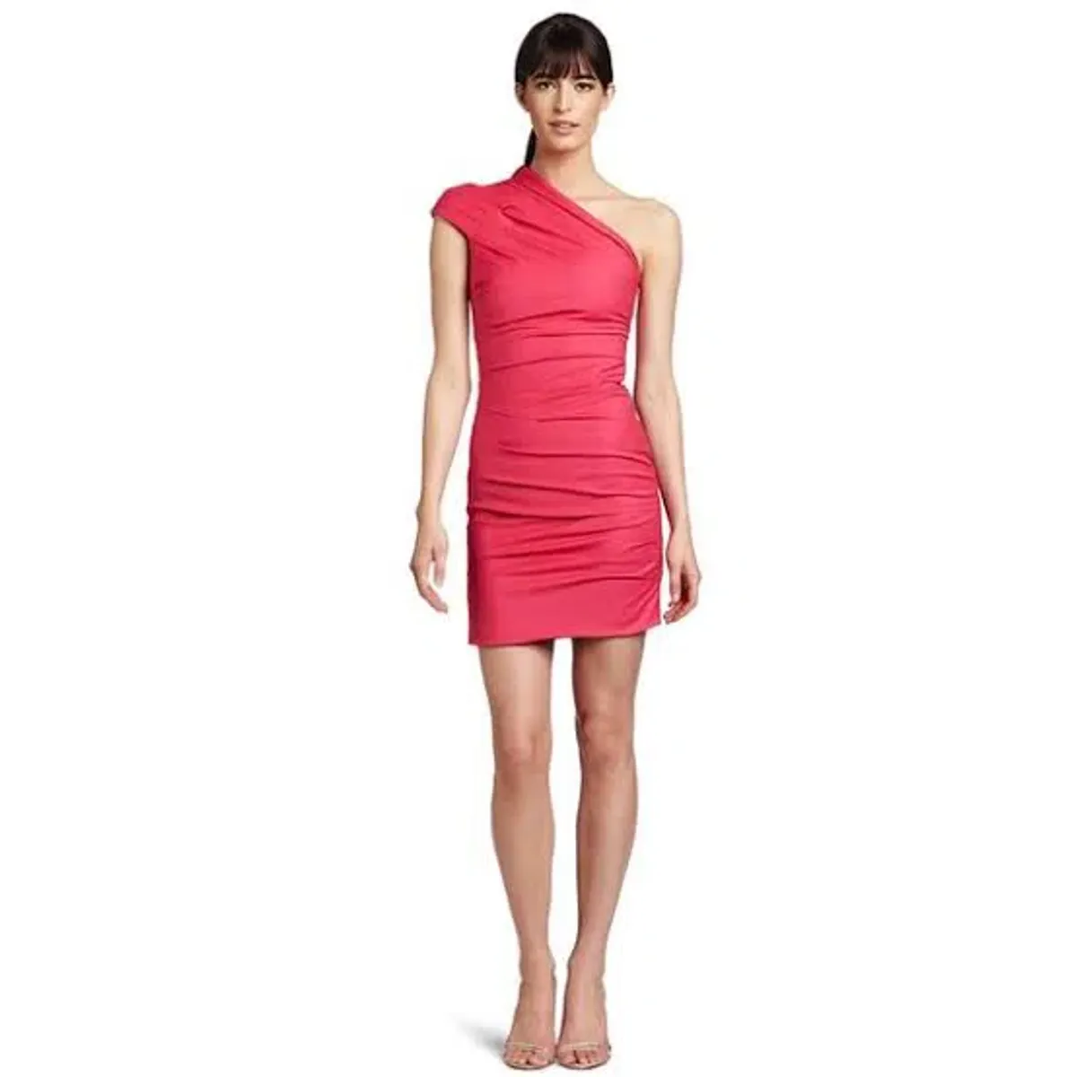Camilla and Marc Low Rider One Shoulder Mini Dress Pink Size 10 - Image 3