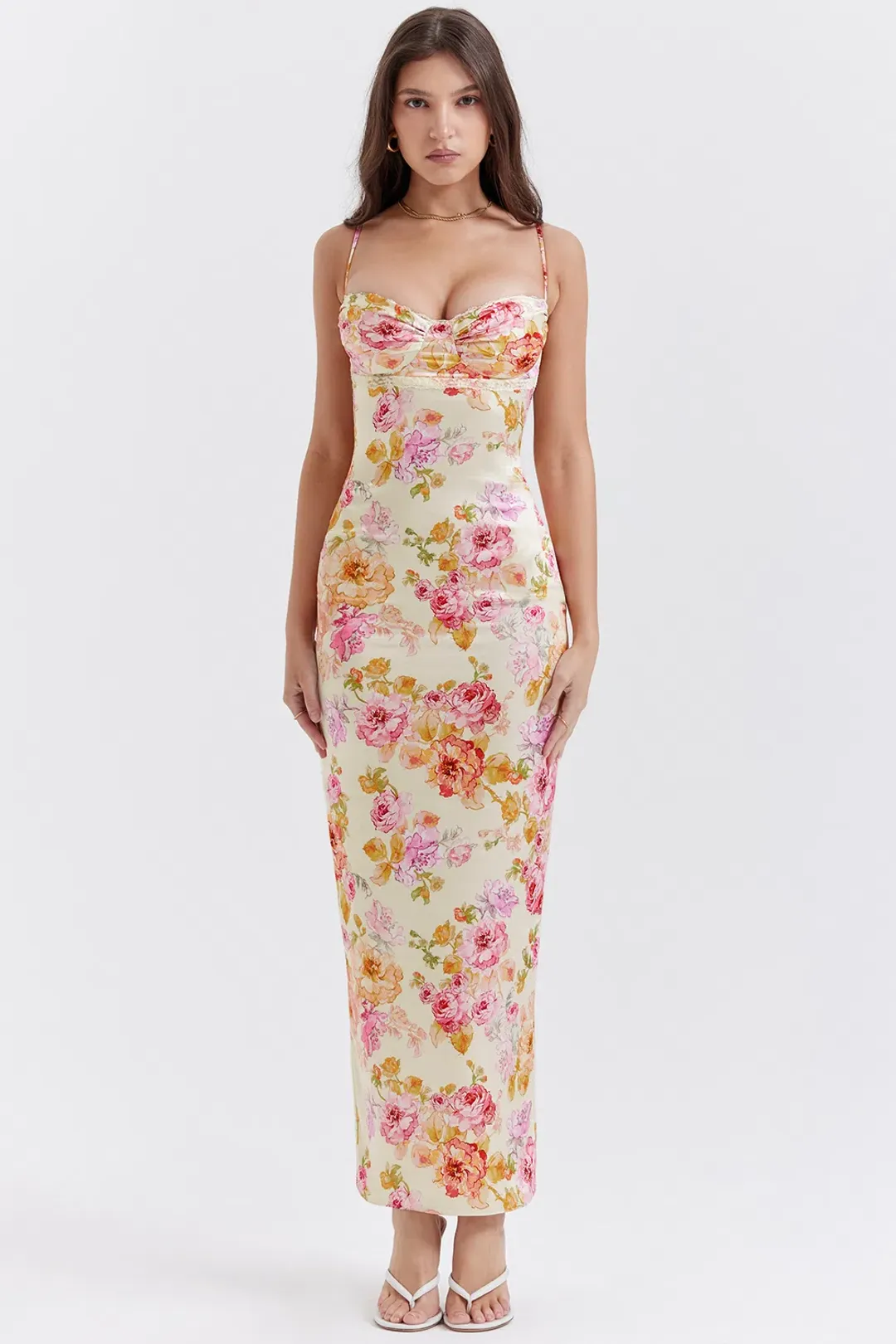 House Of CB Josefina Maxi Dress  Floral  Size M / 10 for rent on The Volte - main image