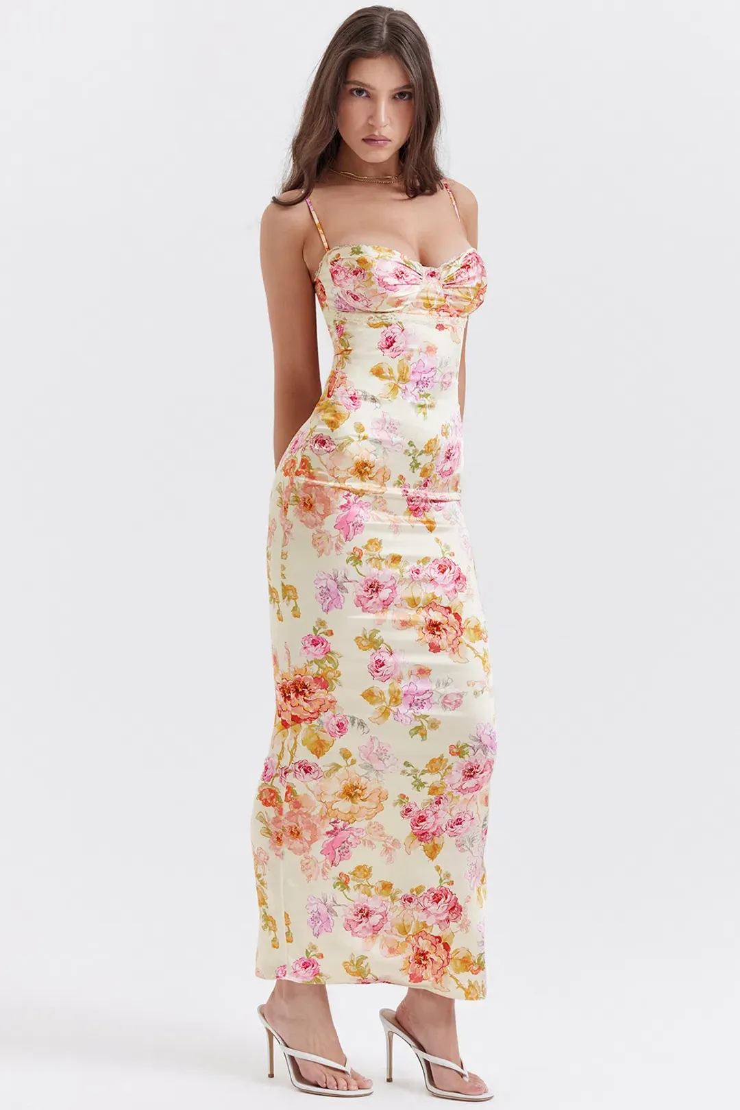 House Of CB Josefina Maxi Dress  Floral  Size M / 10 for rent on The Volte - main image