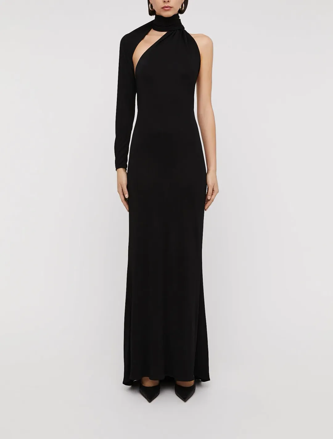 Scanlan Theodore Italian Knit Gown Black Size 8 for rent on The Volte - main image