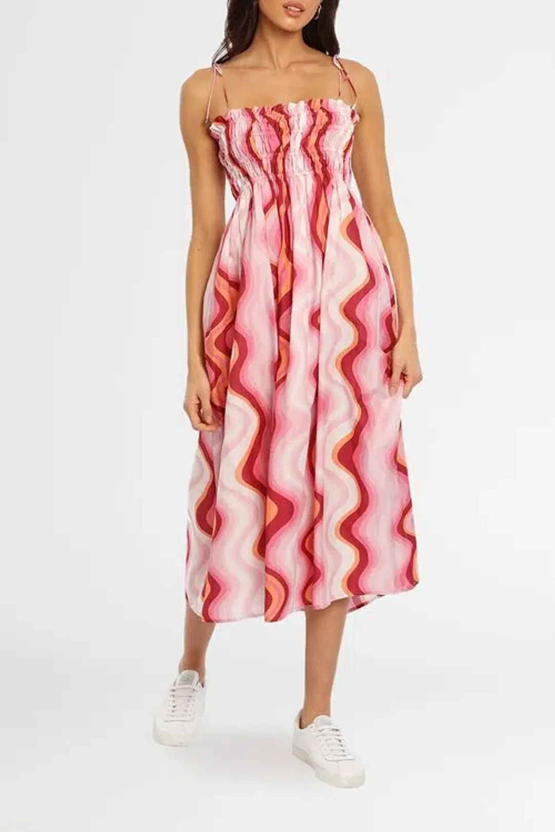 Steele Mirabella Dress Pink Print Size 12  for rent on The Volte - main image