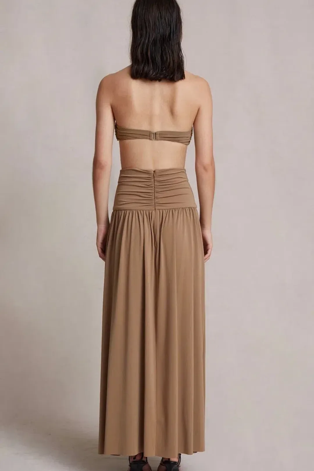 Bec & Bridge Vixen Bandeau and Maxi Skirt Set in Sepia Brown Size AU 8 for rent on The Volte - main image
