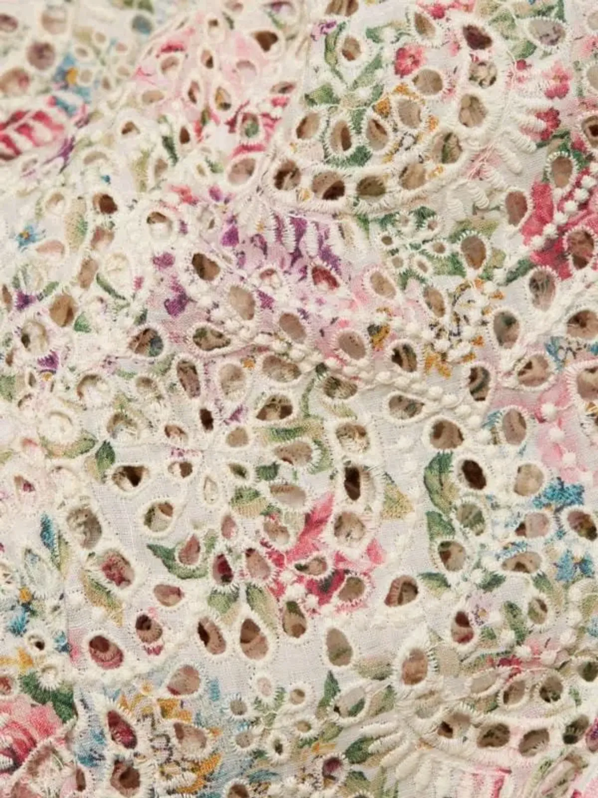 Zimmermann Honour High Neck Dress Cream Floral Size 1/AU 10 - Image 6