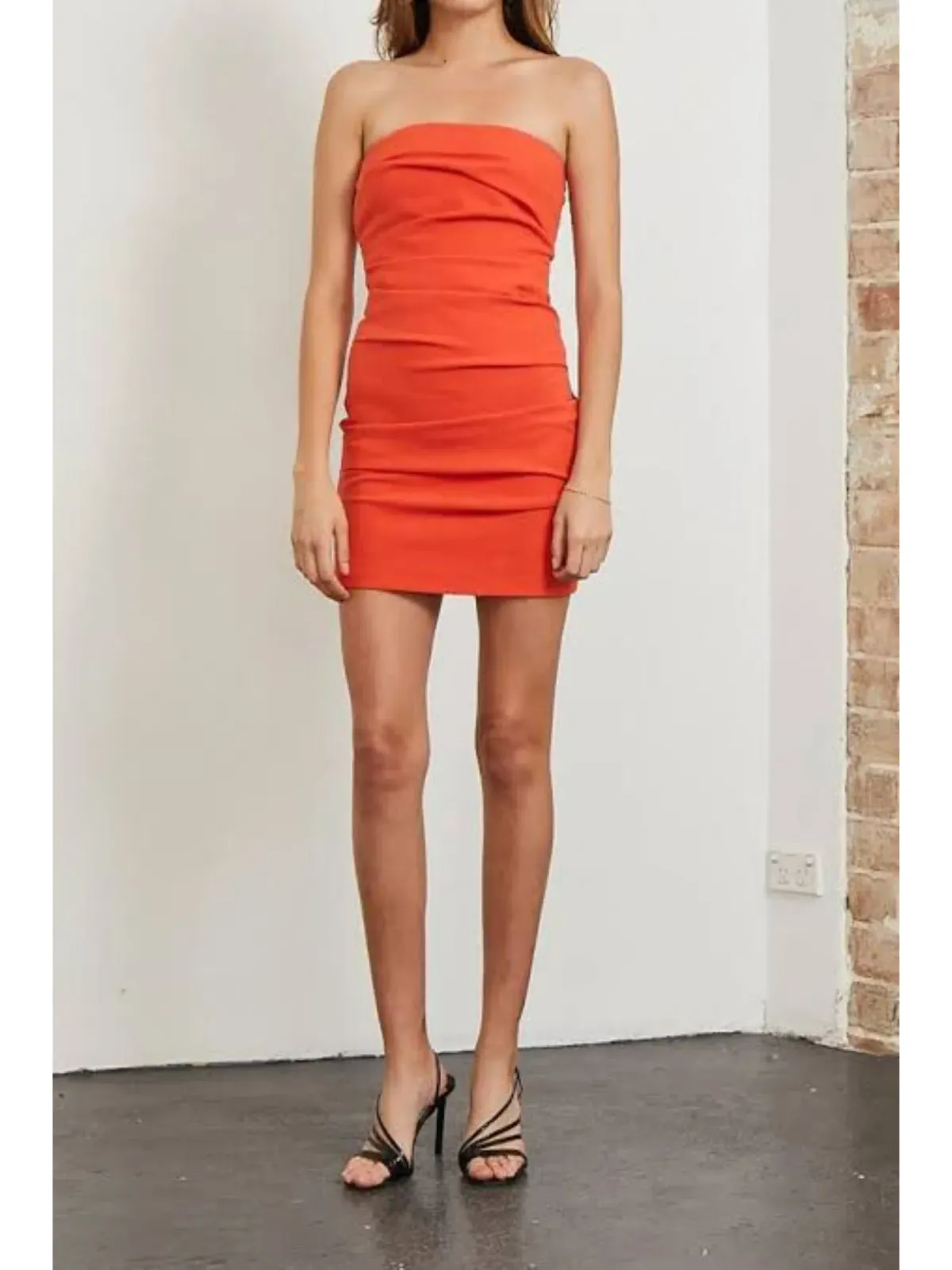 Bec & Bridge Spicy Lady Mini Dress Orange Size AU 6 - Image 1