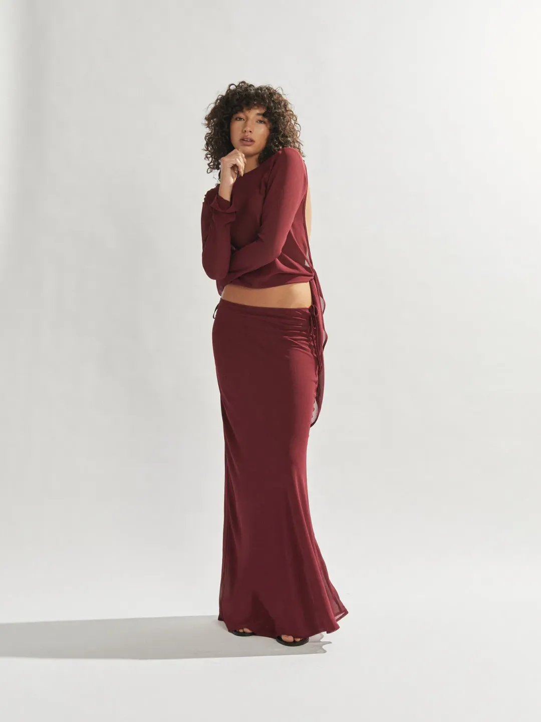 One Mile Maxine Set Burgundy Size 10 for rent on The Volte - main image
