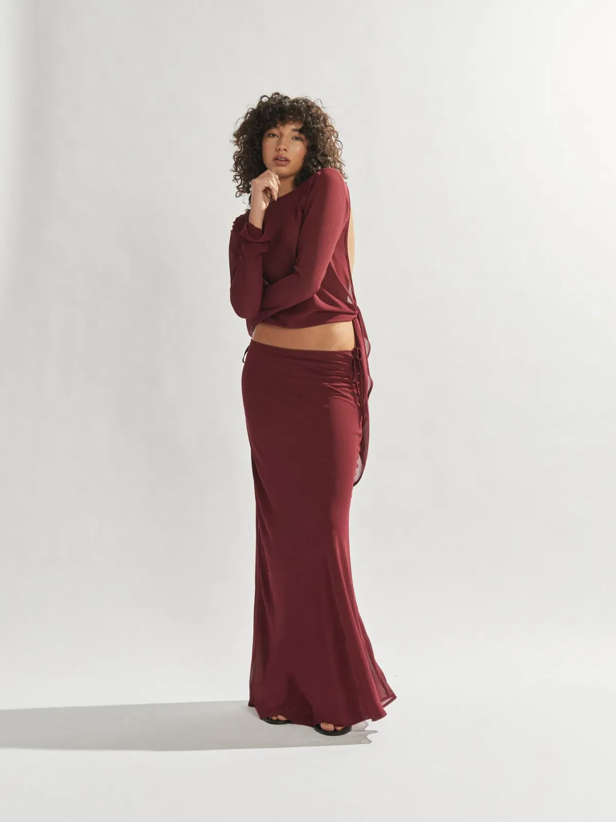 One Mile Maxine Set Burgundy Size 10 - Image 2