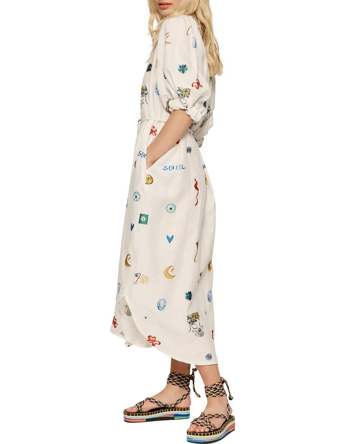Alemais Soleil Shirtdress Multi Size AU 12 - Image 2