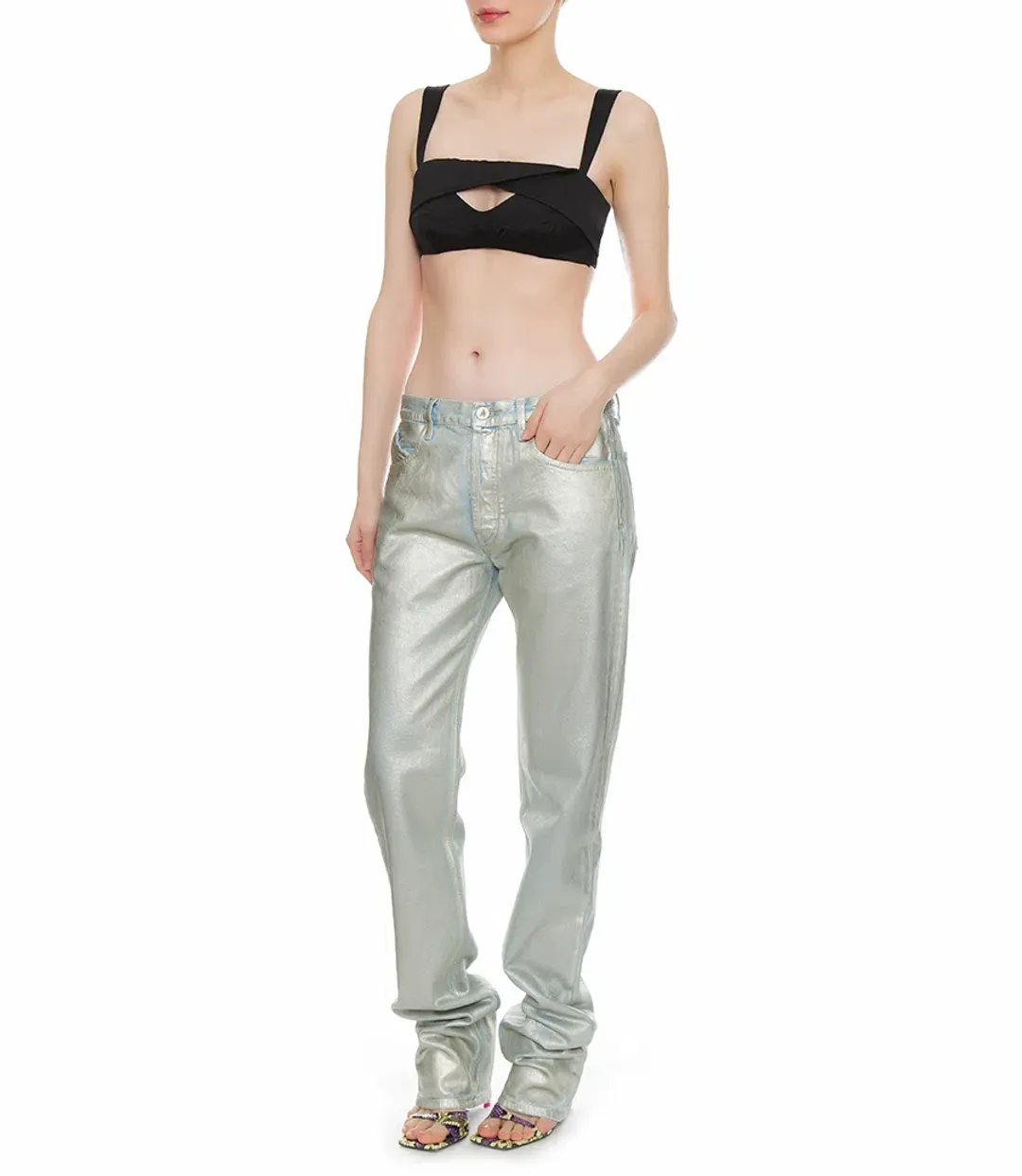 Zimmermann Dancer Wrap Bustier Top Black Size 1 AU 10 for rent on The Volte - main image