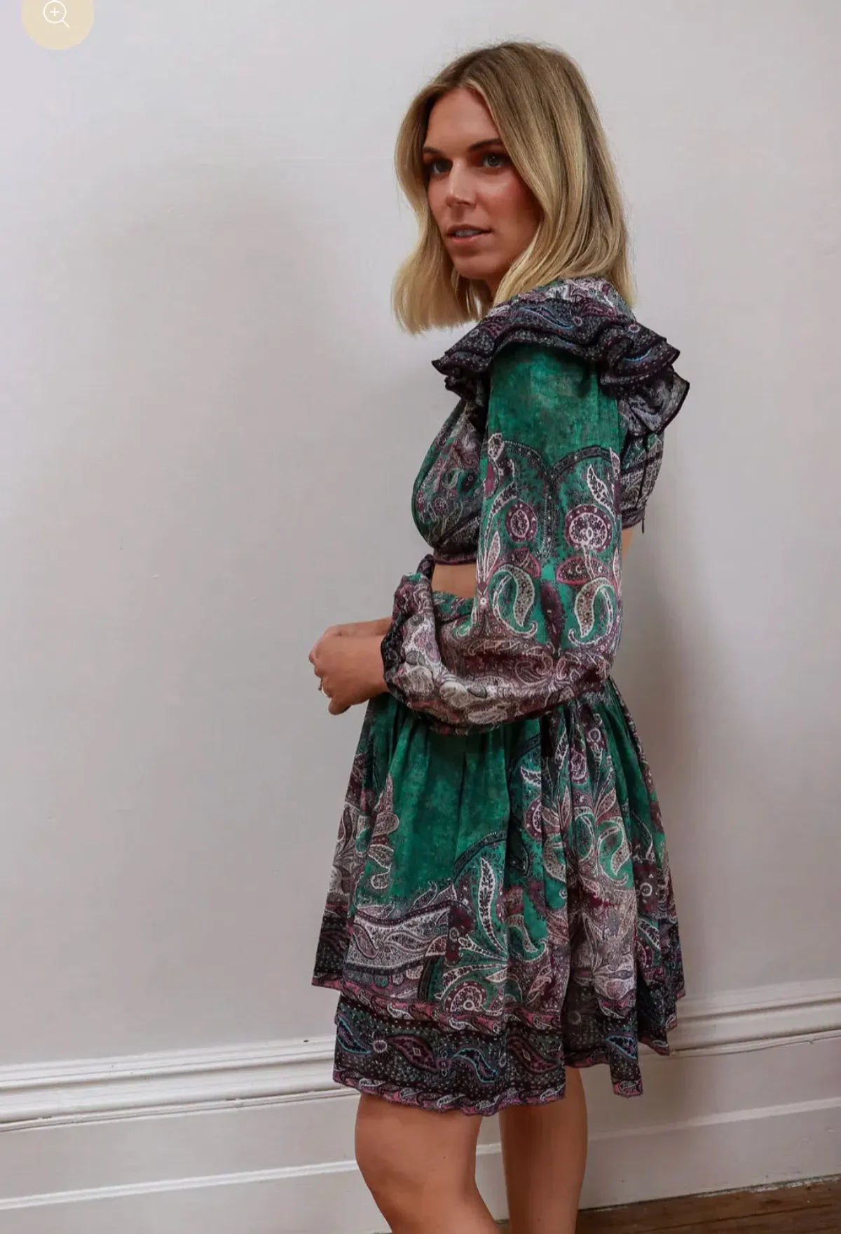Zimmermann Anneke Ruffle Mini Dress Paisley Print Size 2 / AU 12 - Image 4