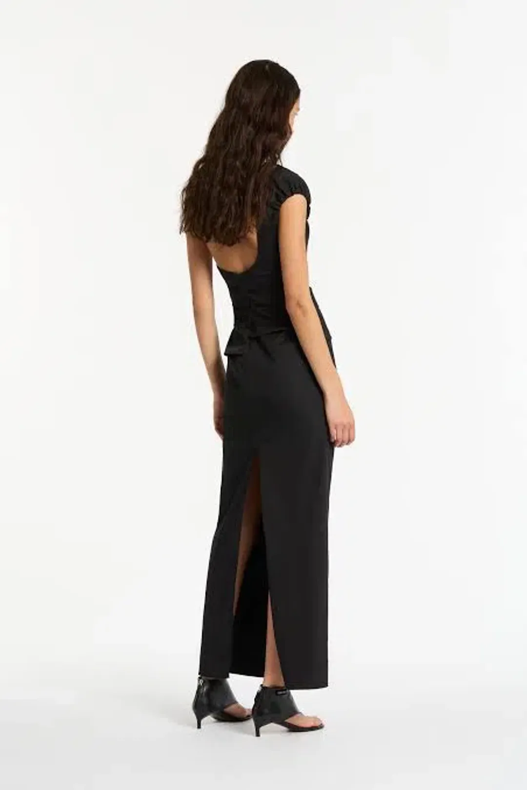 Sir the Label Giacomo Gathered Dress in Black Size 0 / AU 6 for rent on The Volte - main image
