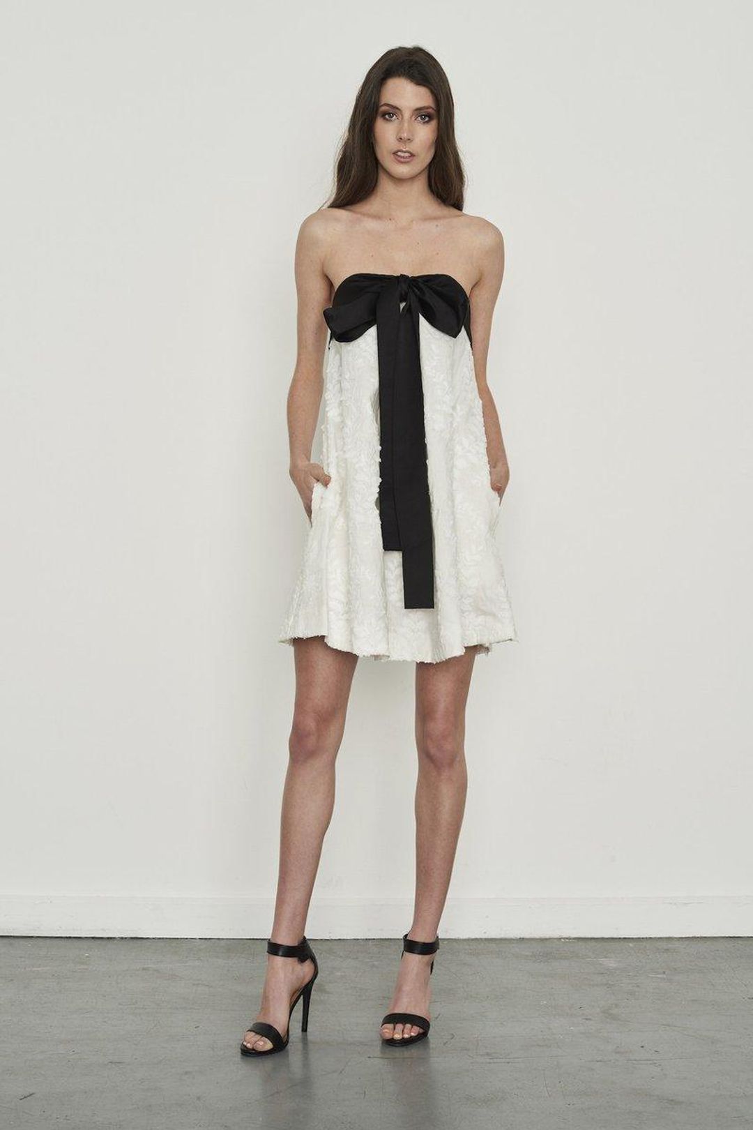 Zimmermann Winsome Suspend Bow Mini Dress Pearl Size 0 / AU 8 for rent on The Volte - main image