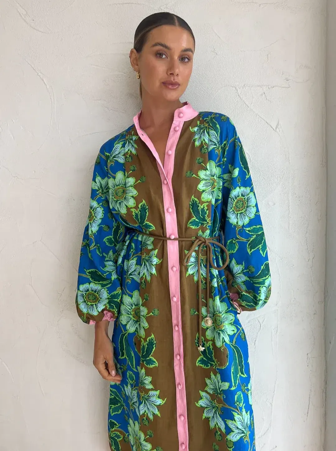 Alemais Winnie Shirt Dress in Cobalt Size AU 12 for rent on The Volte - main image