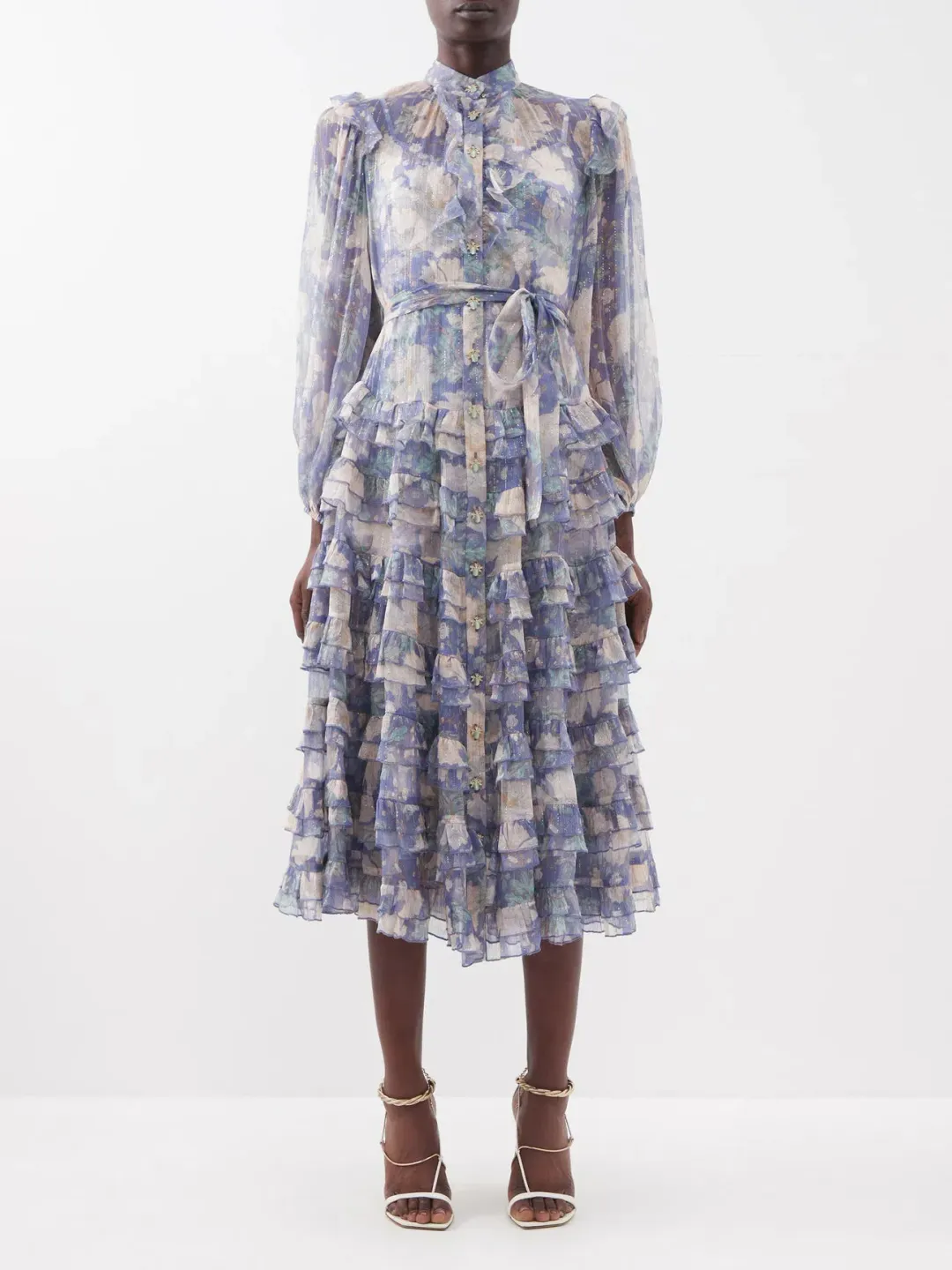 Zimmermann Scallop Cosmic Midi Blue Size 3 / AU 14 for rent on The Volte - main image