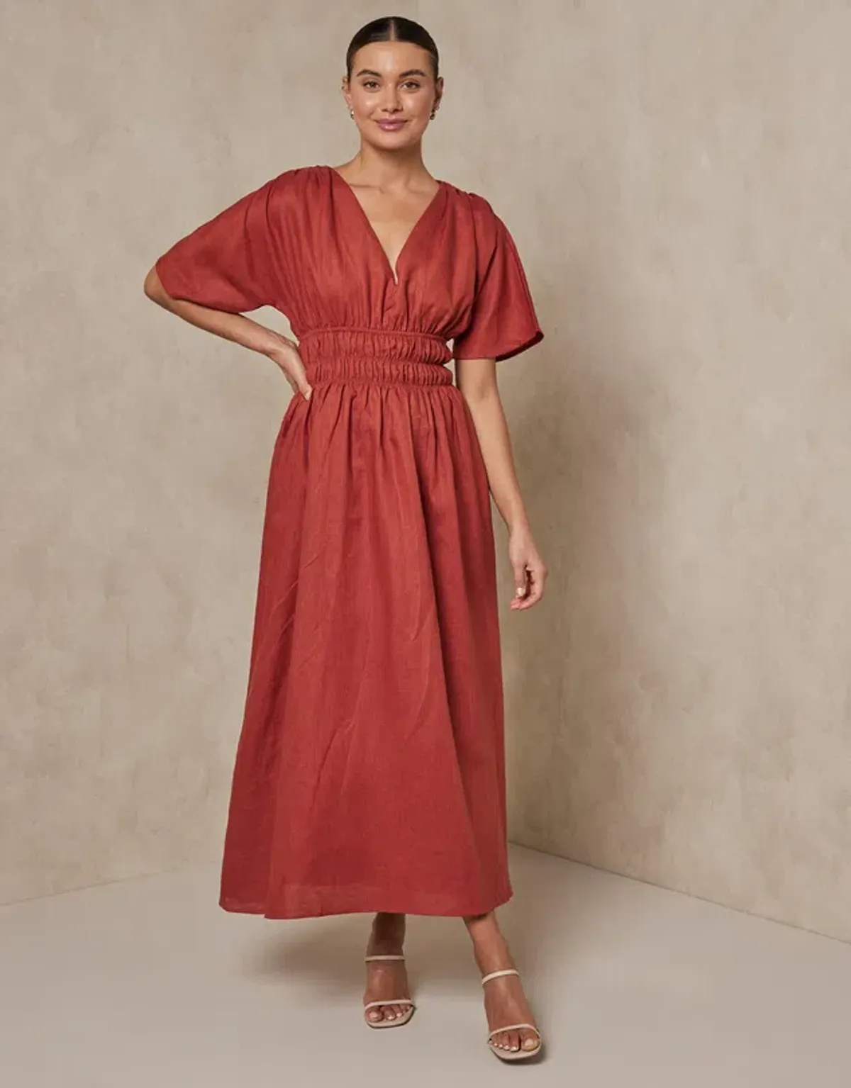 Aere Maxi Dress Burgundy Size AU 8  - Image 1