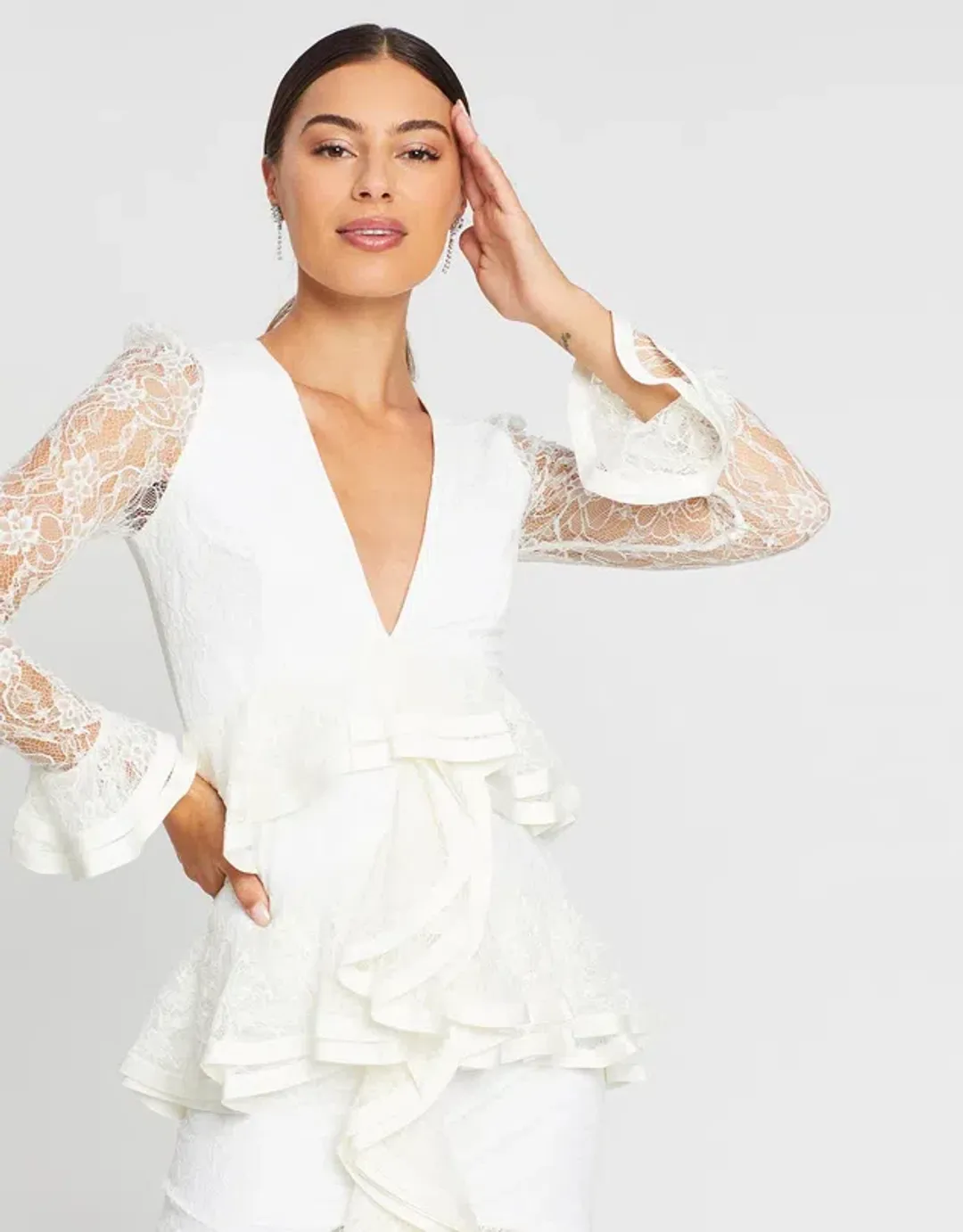 Nicola Finetti Maia Dress White Size 6 for rent on The Volte - main image