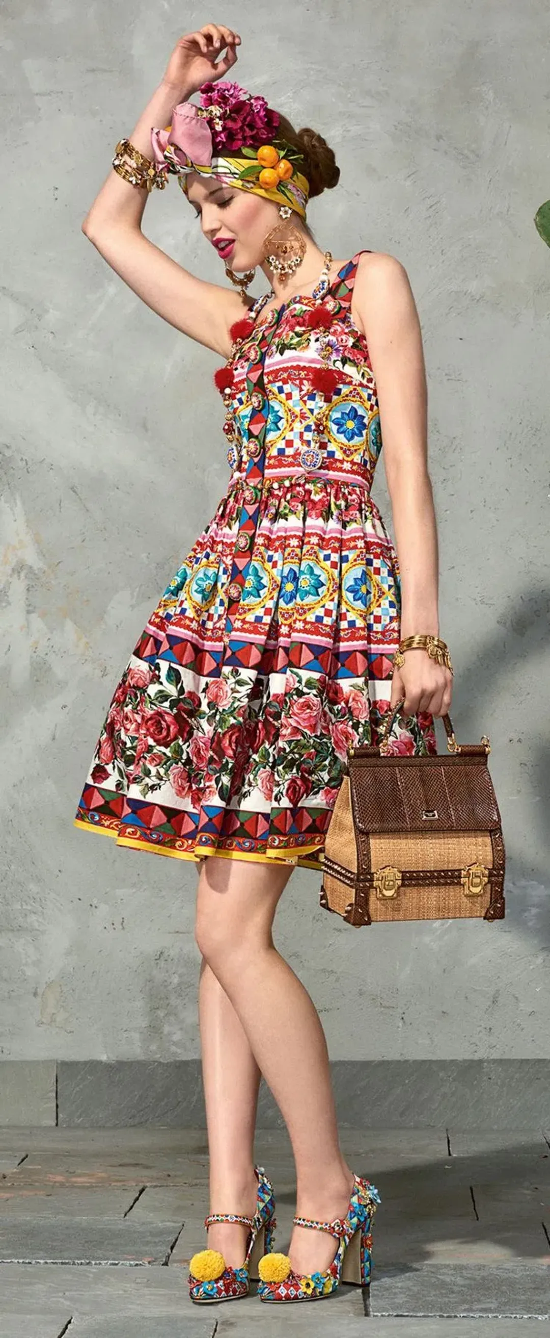 Dolce & Gabbana Mambo Dress Mambo Print/Multi Size 8 for rent on The Volte - main image
