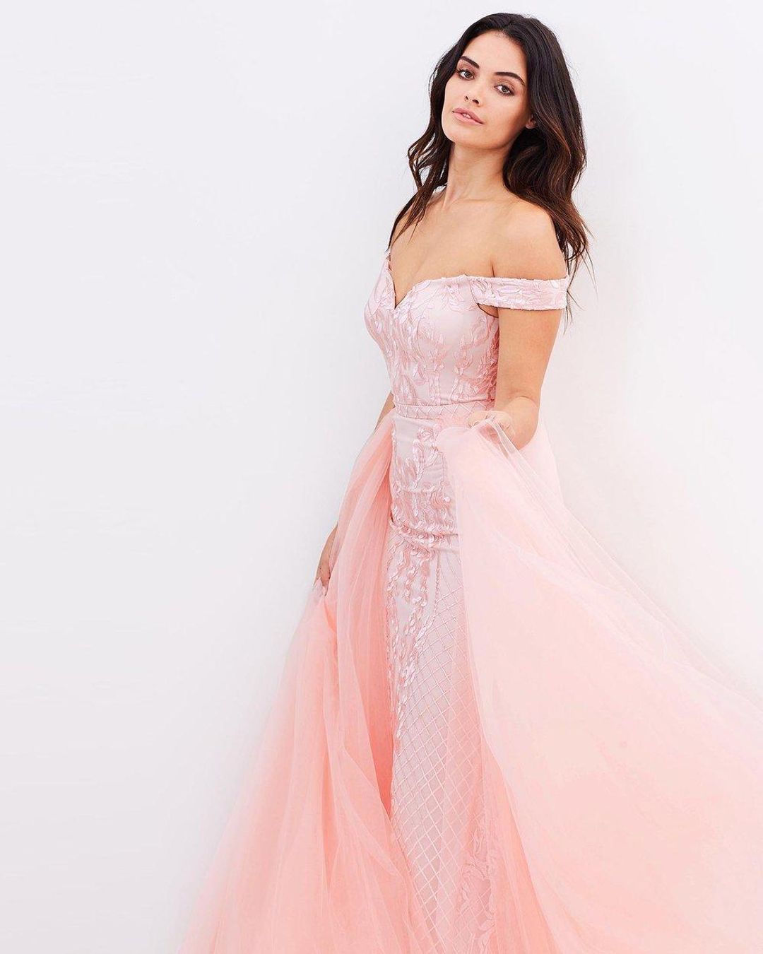 Bariano Gown with Detachable Tulle Skirt size 6 for rent on The Volte - main image