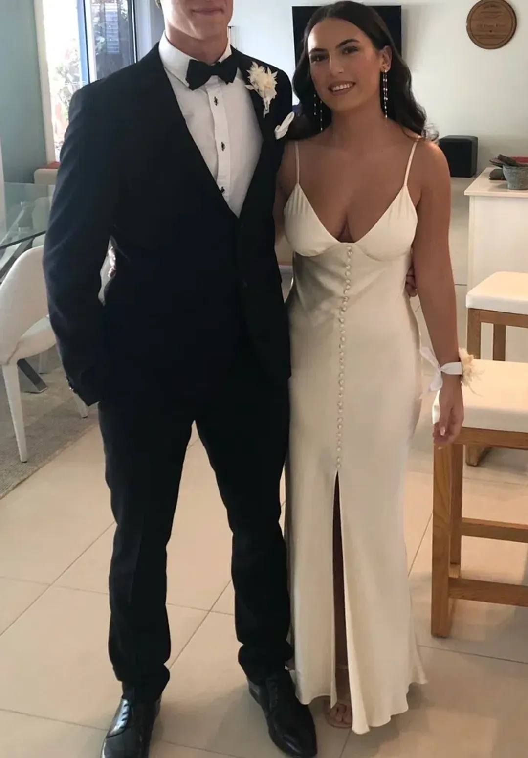 Shona Joy La Lune Bias Slip Maxi Dress Cream Size 8 for rent on The Volte - main image