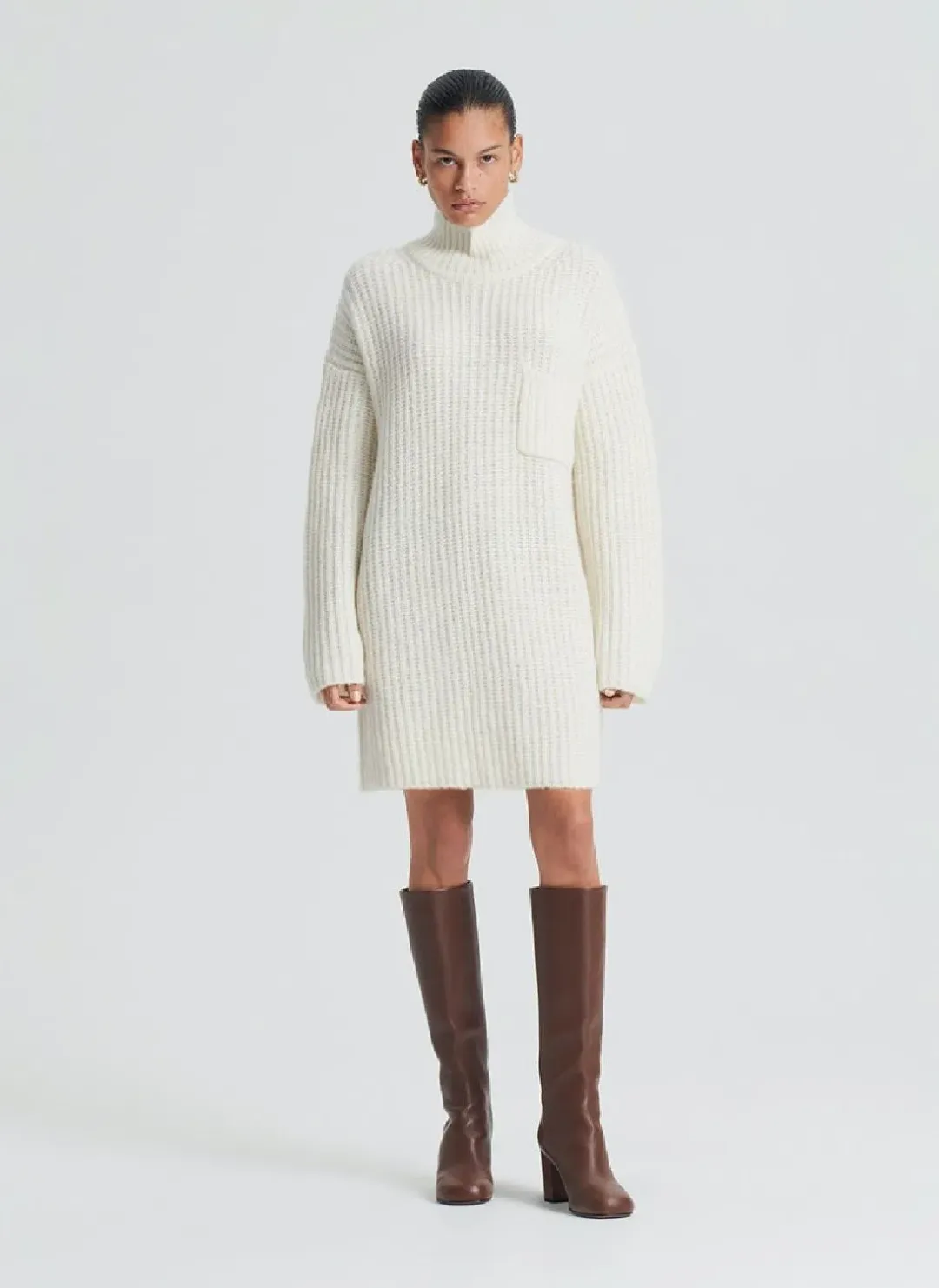 Scanlan Theodore Alpaca Sweater Dress Cream Size S/AU 8 for rent on The Volte - main image