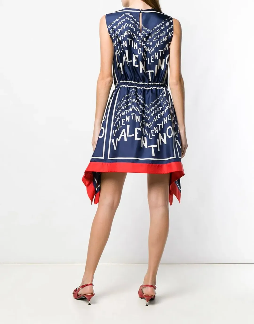 Valentino Garavani Silk Puzzle Print Dress IT38/AU 8 for rent on The Volte - main image