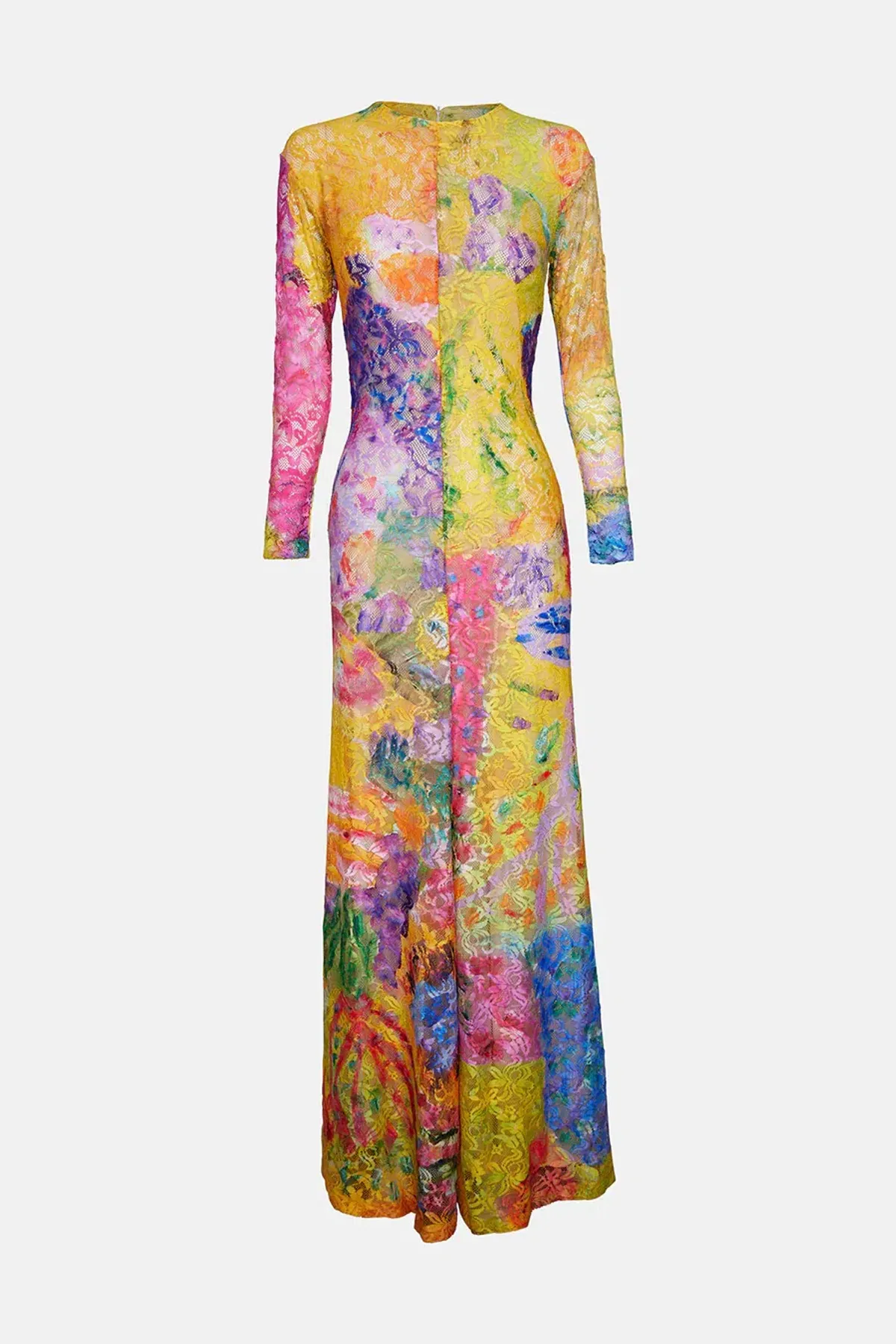 Romance was born Yellow Reef Long Sleeve Lace Frock Multi Size 12  - Image 4