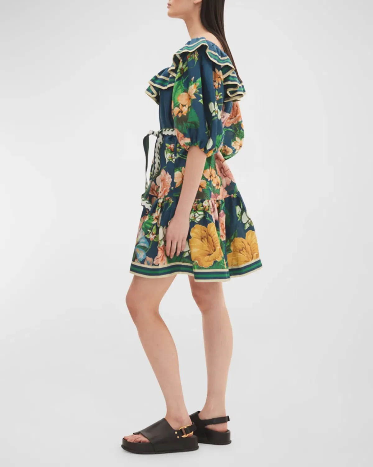 Alemais Lyla Dress Blue/Floral Size 10 - Image 2