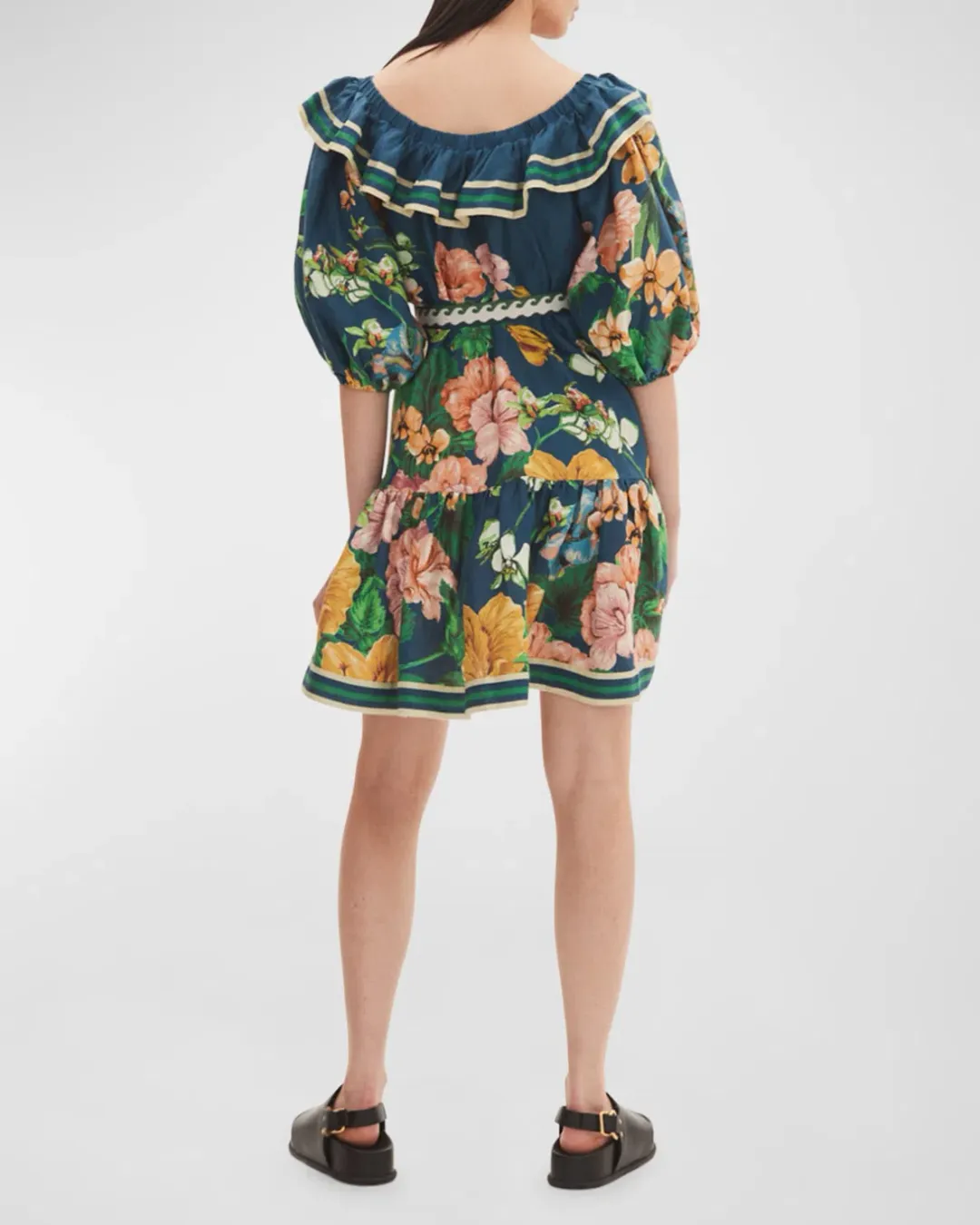 Alemais Lyla Dress Blue/Floral Size 10 for rent on The Volte - main image