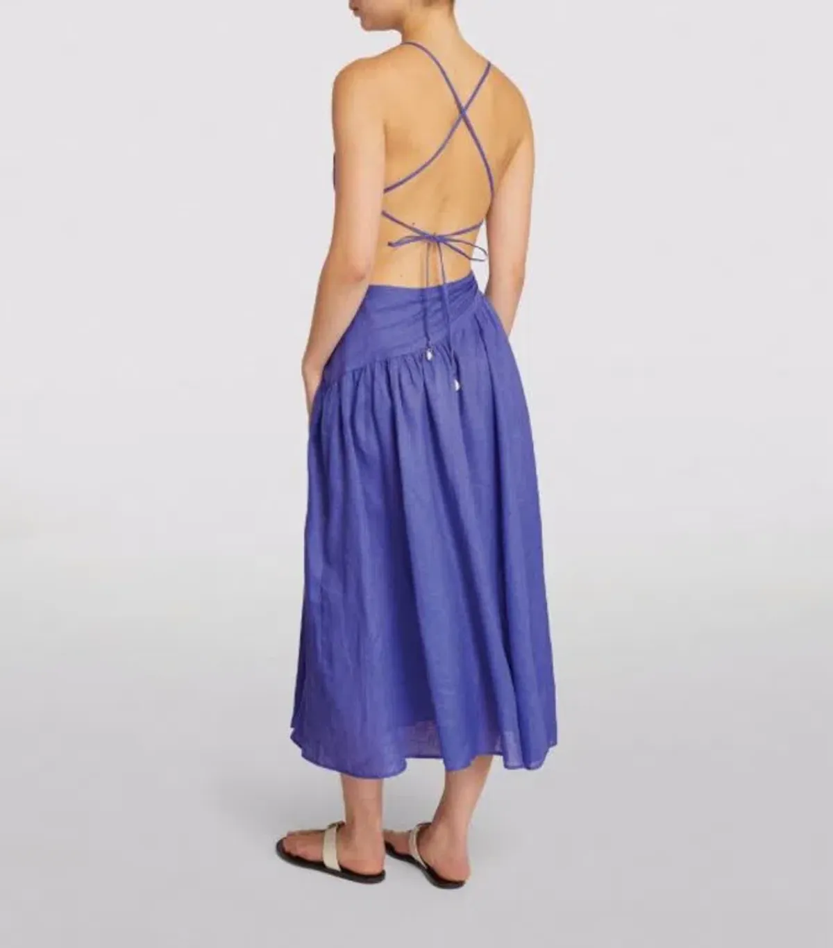 Zimmermann Tropicana Asymmetric Dress Cobalt Blue Size 1/Au 10 - Image 2