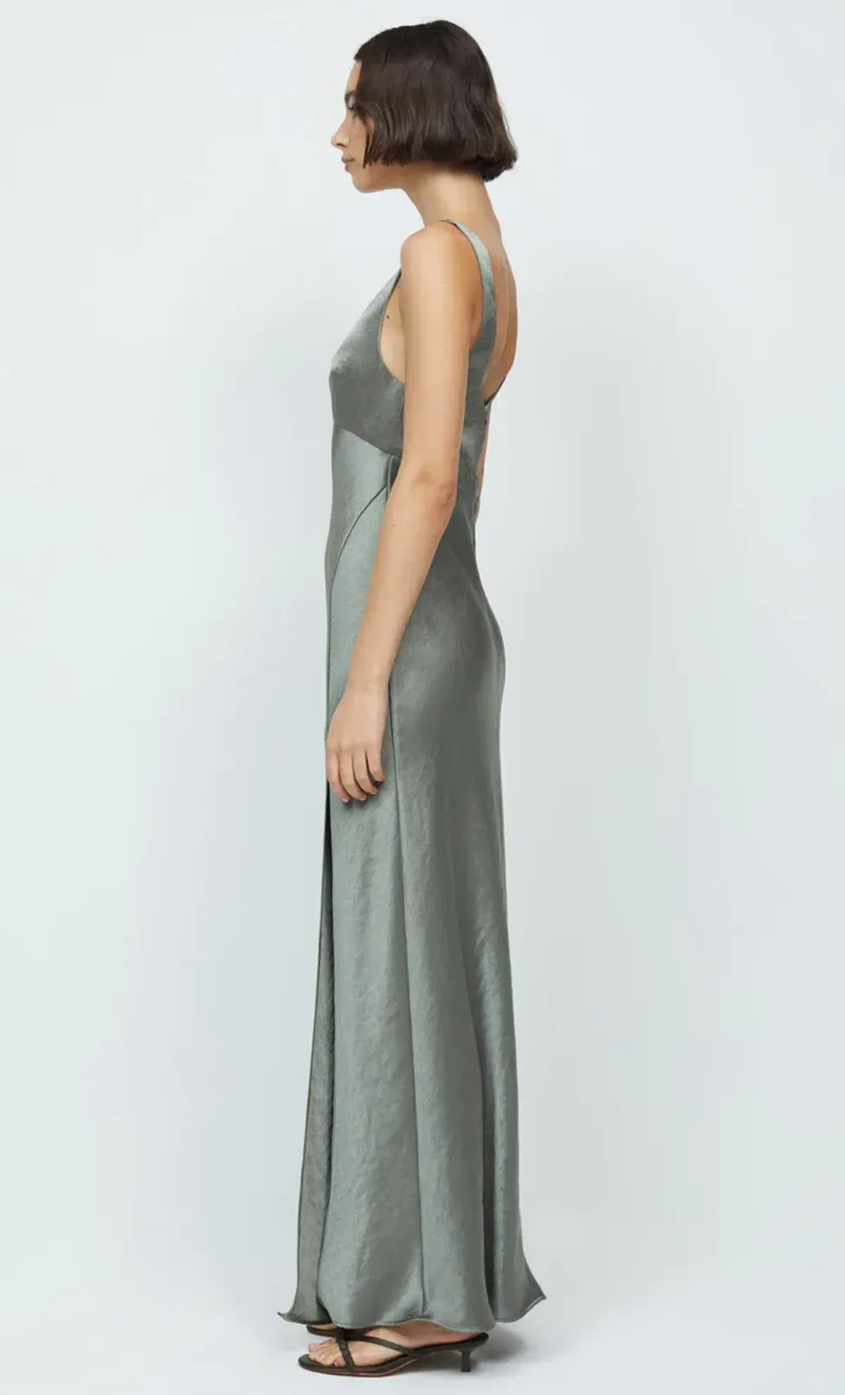 Bec & Bridge Nadia V Maxi Dress Olive Size 12 - Image 3