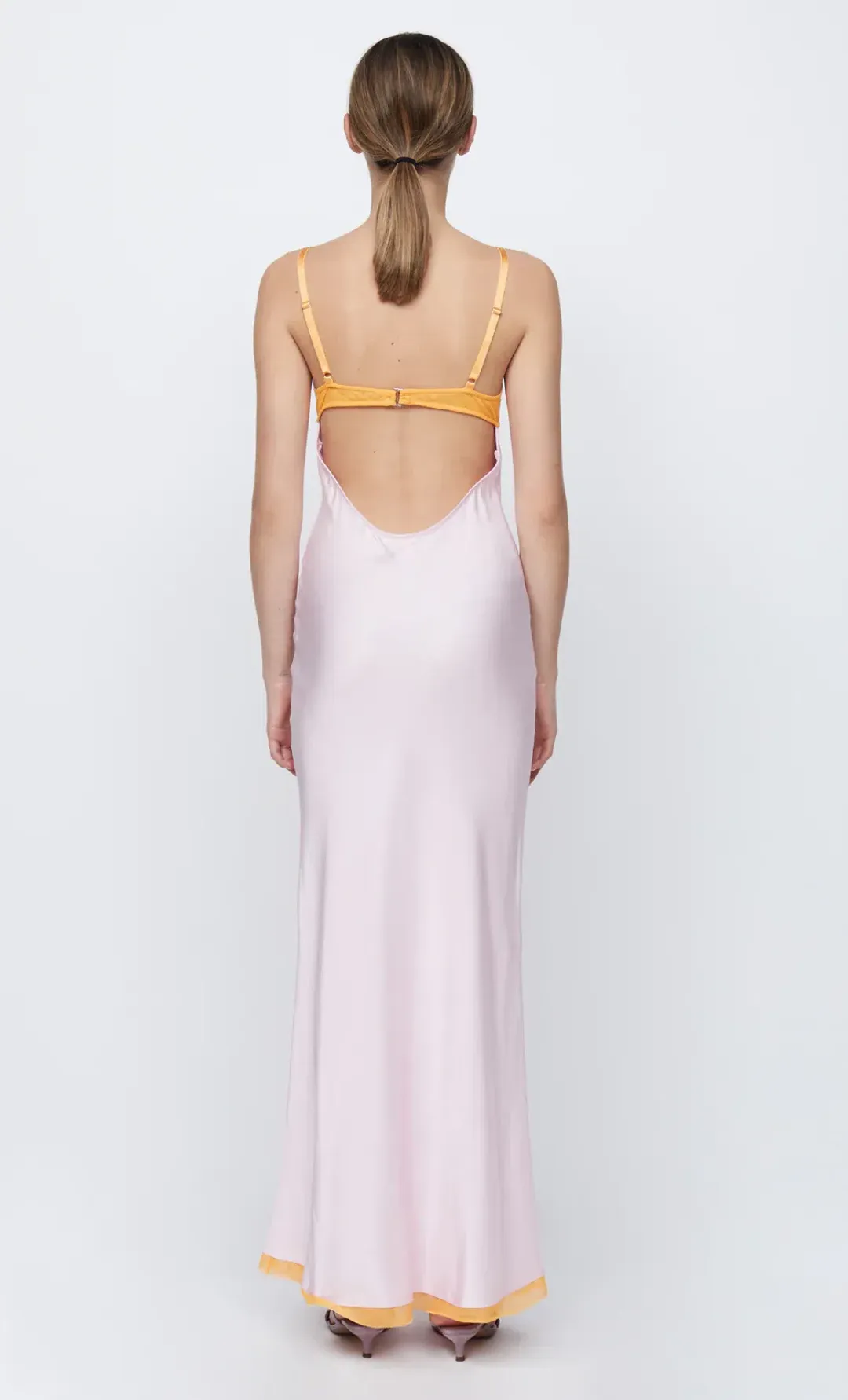 Bec & Bridge Joelle Maxi Dress Quartz/Tangerine Size 8  for rent on The Volte - main image