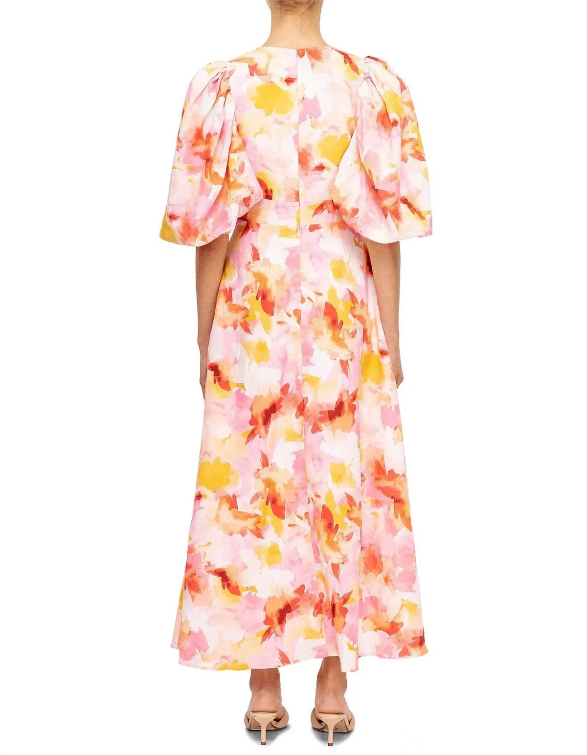 Acler The Hamilton Dress in Pink Floral Size 10 - Image 3