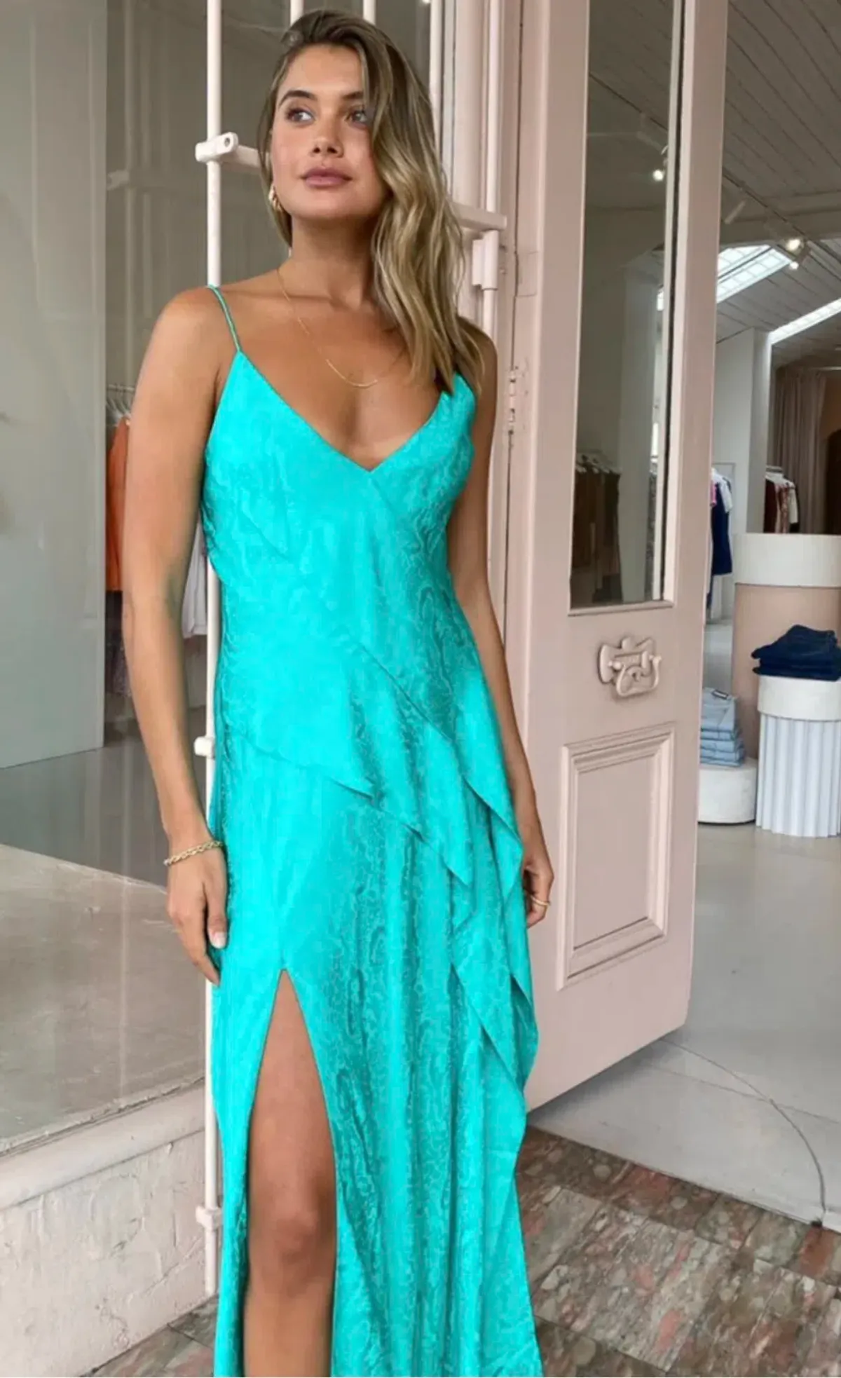 Acler Godwick Dress in Electric Green Size 12 - Image 3