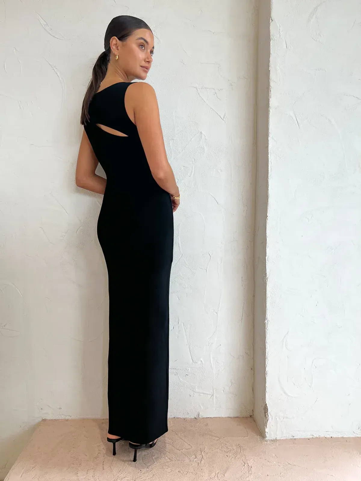 Sir the Label Nadja Cut Out Maxi Dress Black Size 8 - Image 3