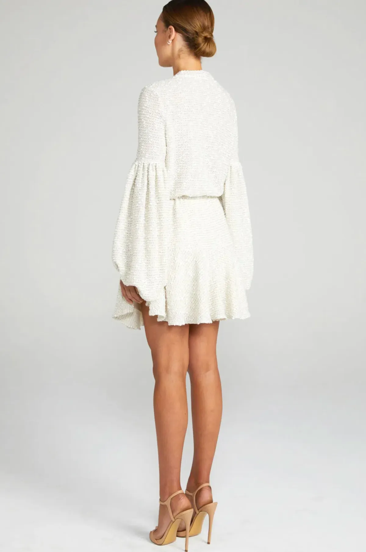 Shona Joy Aimee Balloon Dress White Size 8 - Image 2