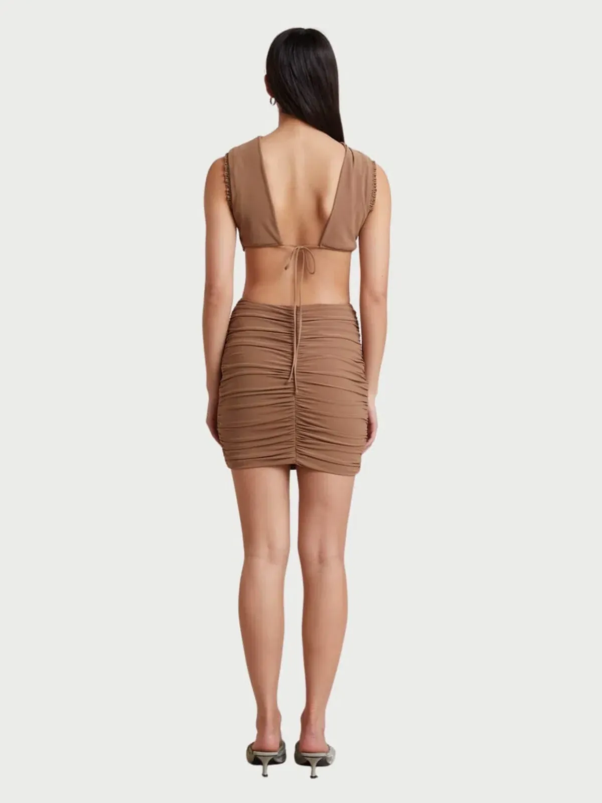 Bec and Bridge Sepia Vixen Mini Dress Brown Size 10 - Image 2