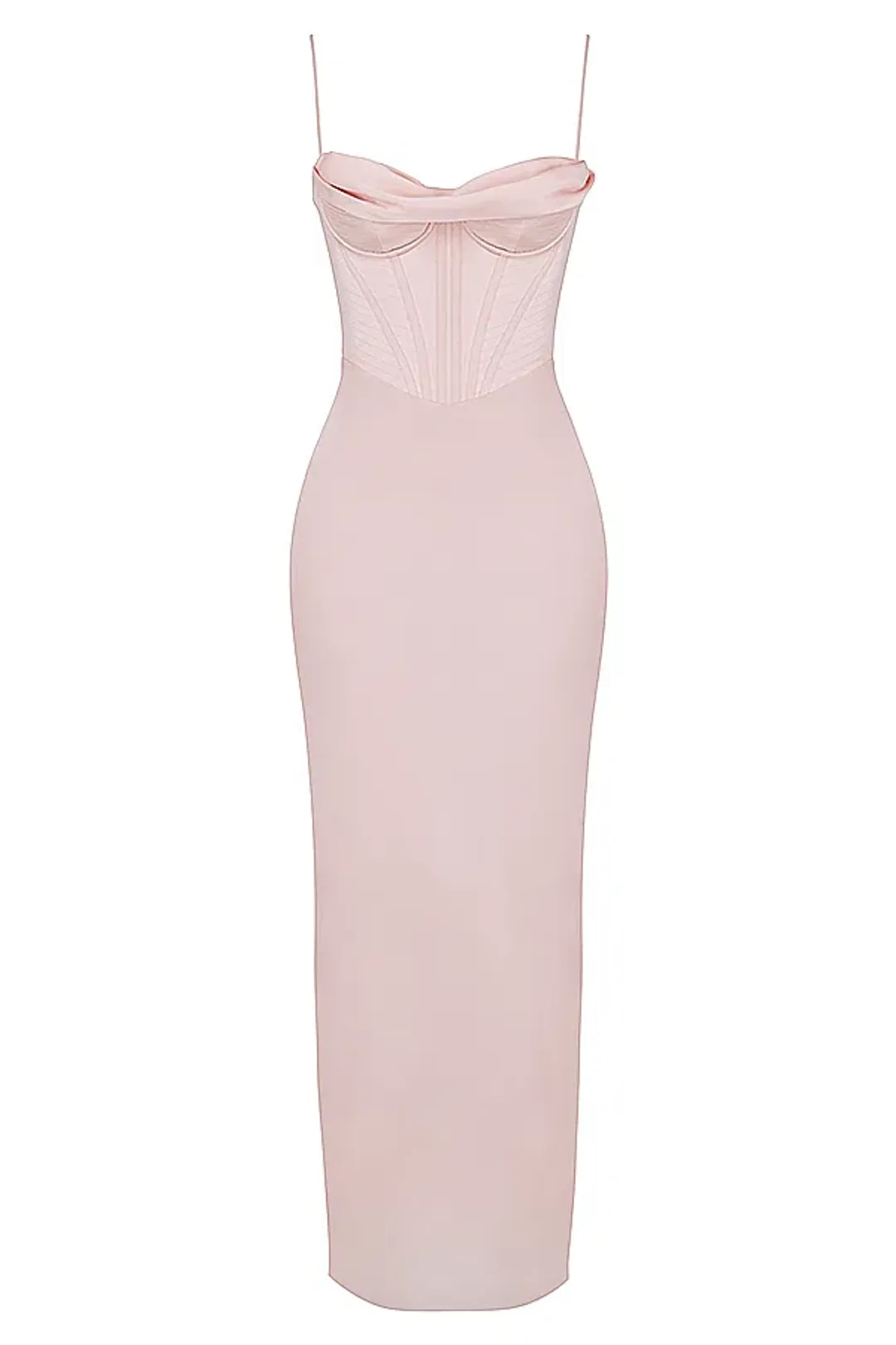 House of CB Charmaine Blush Corset Maxi Dress Size M /AU 10  for rent on The Volte - main image