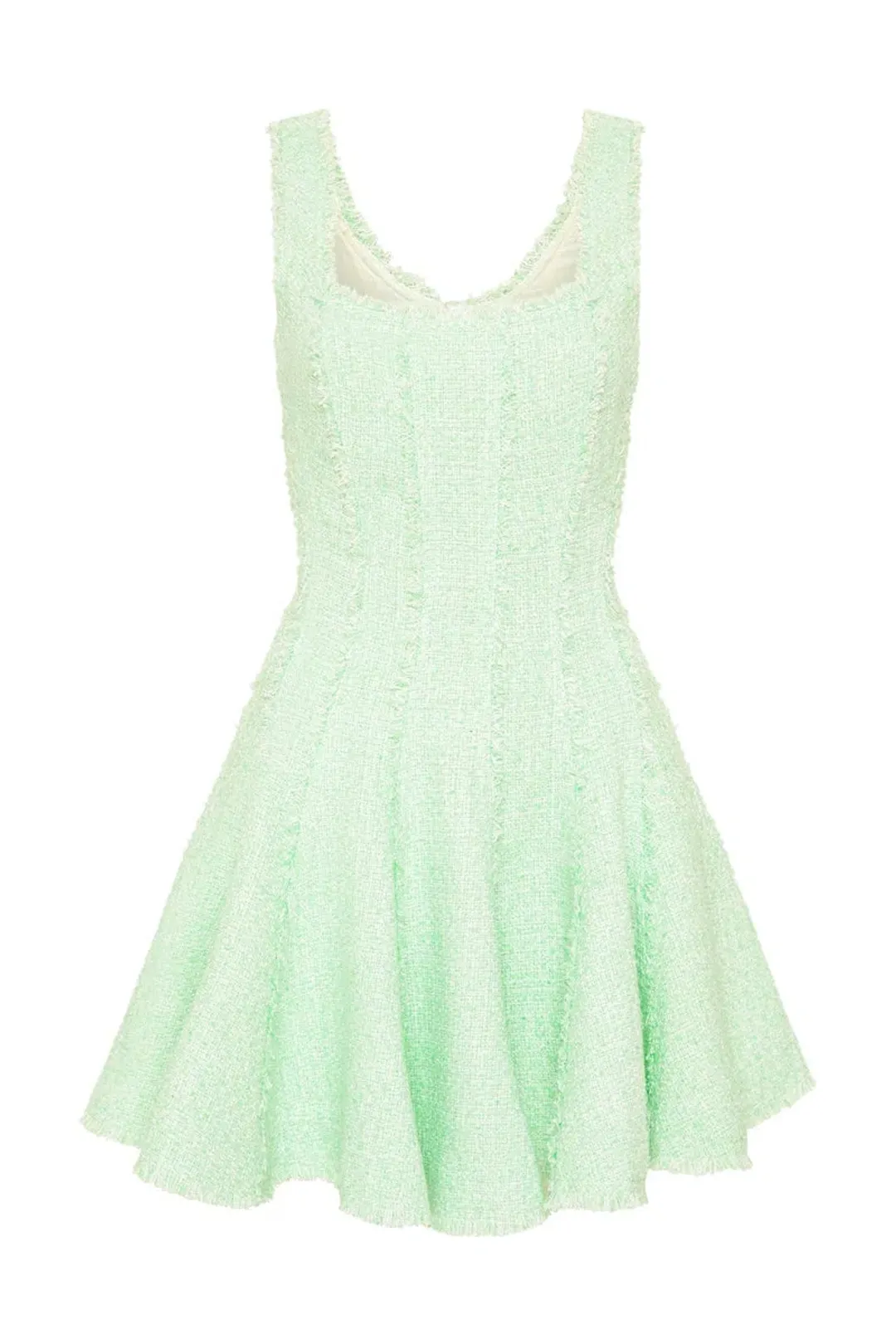 Aje Anais Boucle Mini Dress Peppermint Green Tweed Size 4 for rent on The Volte - main image