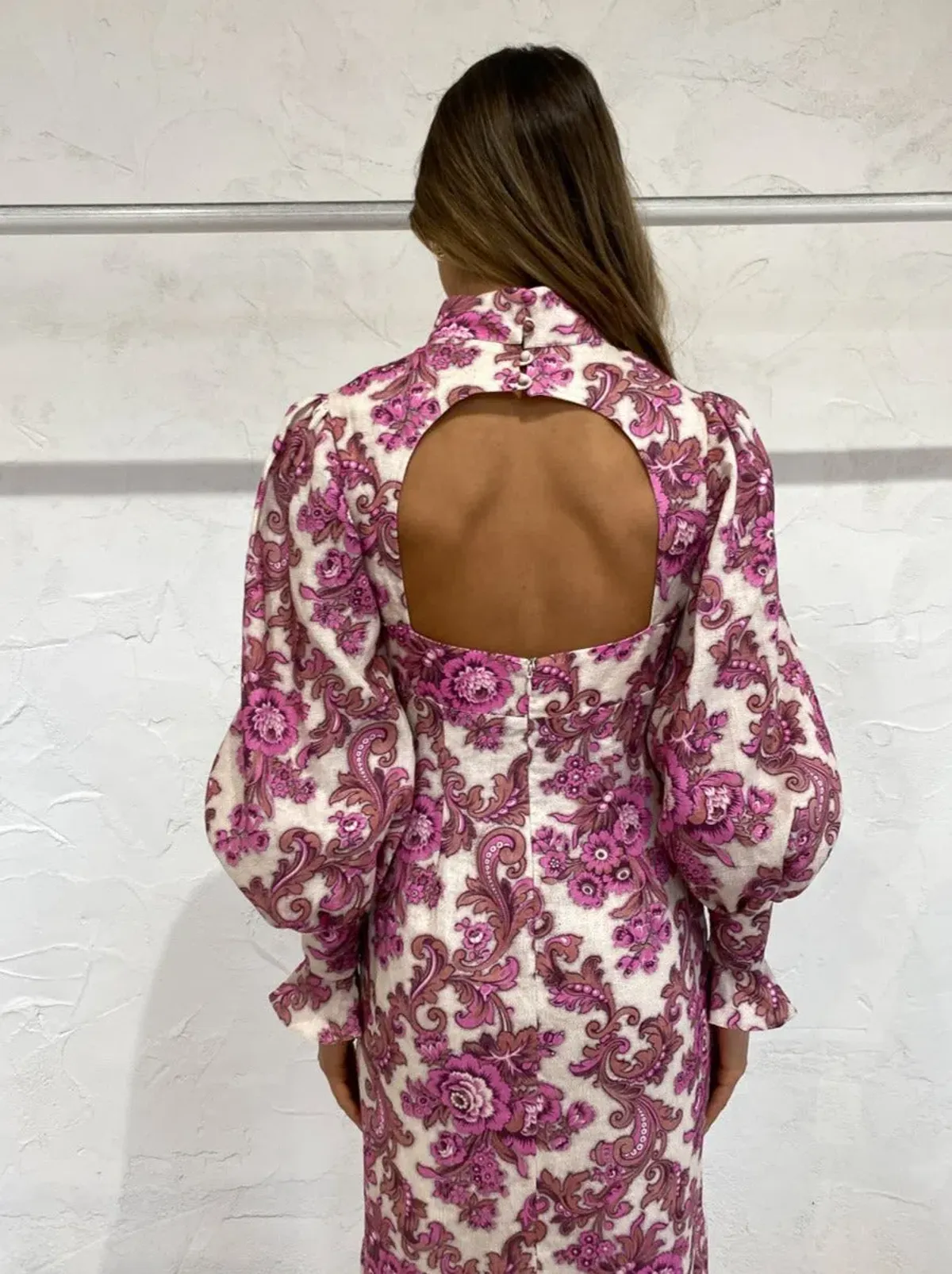 Alemais Isla Midi Dress in Magenta Size 10 - Image 5