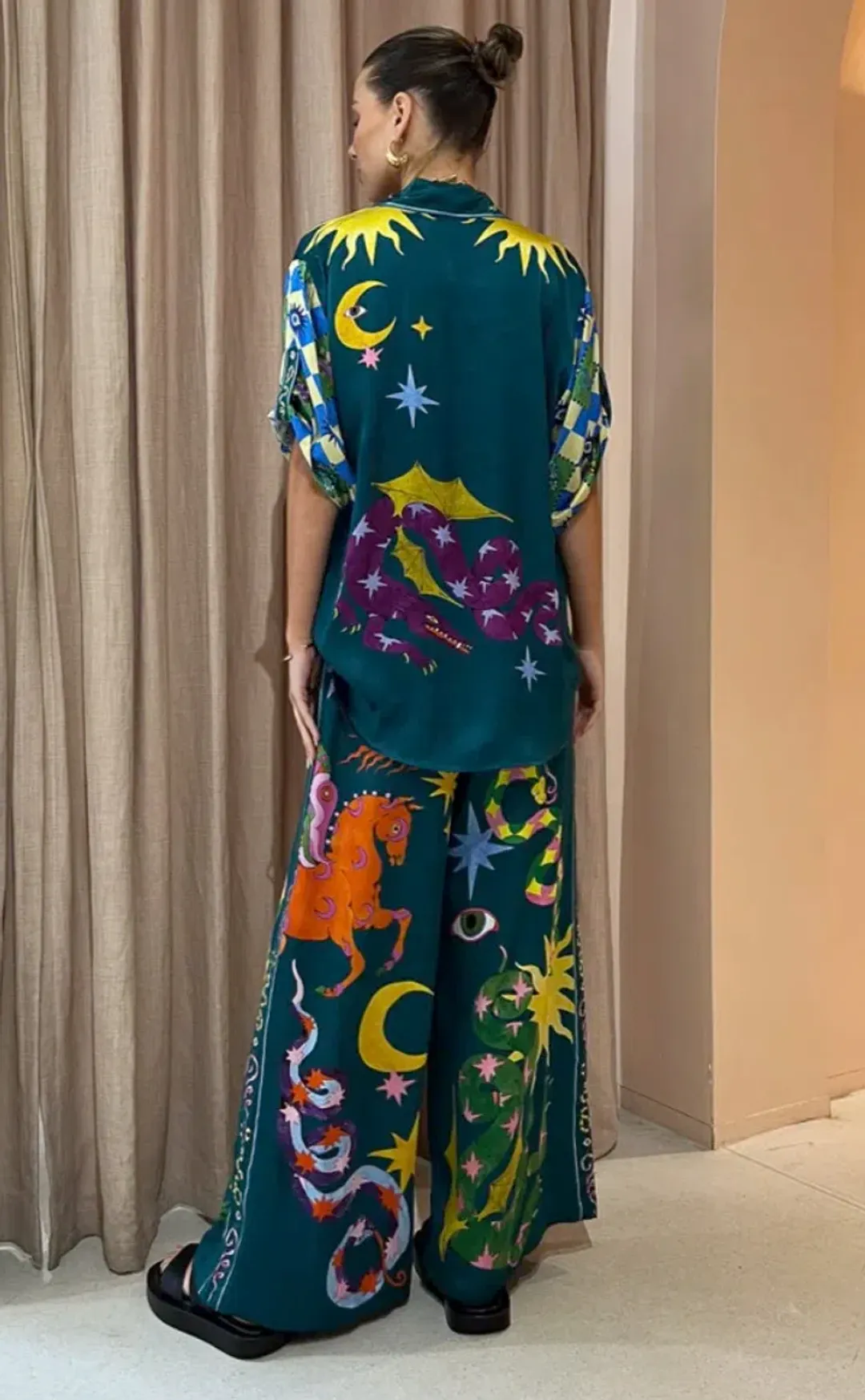 Alemais Guardian Oversized Shirt and Pant Set Multi Size 10 / M for rent on The Volte - main image