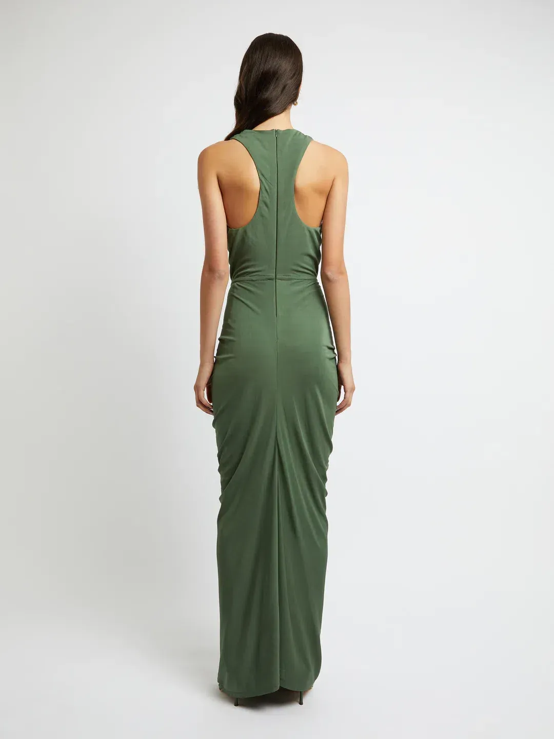 Christopher Esber Vivenda Drape Front Dress Green Size 8 / S for rent on The Volte - main image