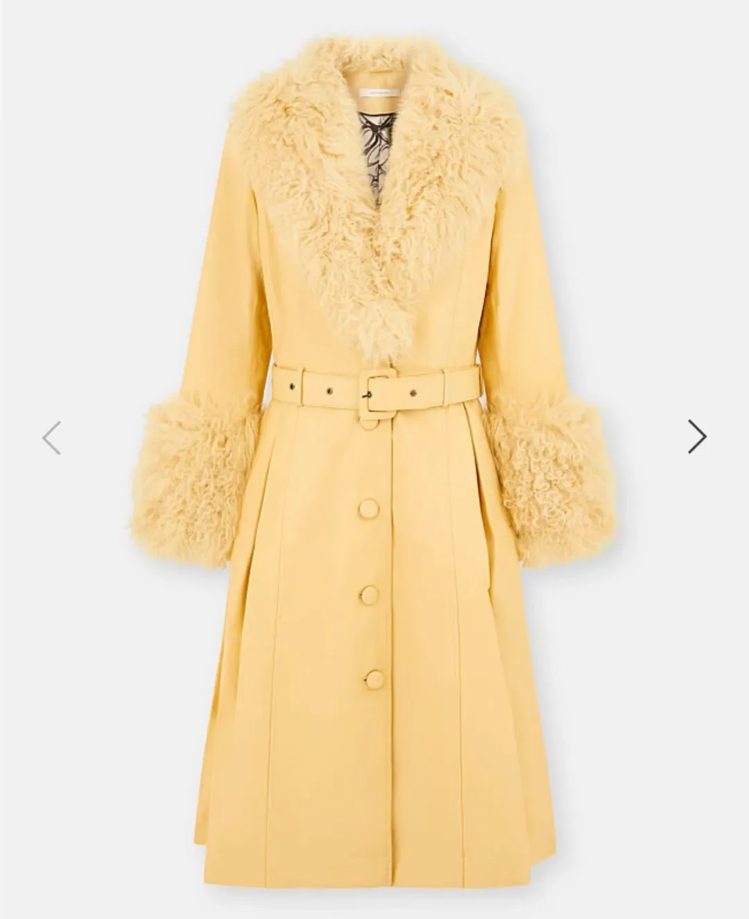 Saks Potts Foxy Shearling Coat Yellow Size 3 / Au 10 for rent on The Volte - main image