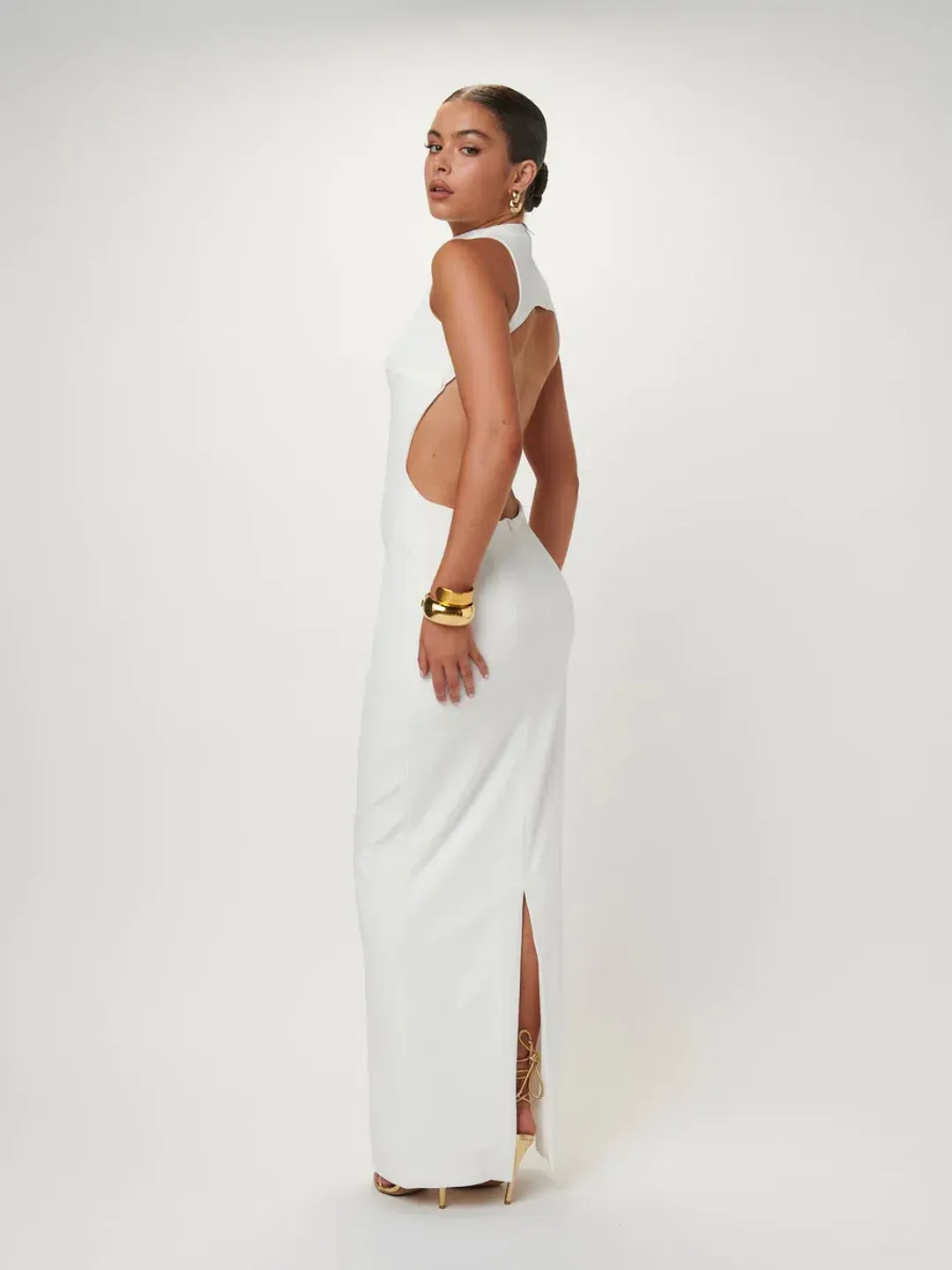 Effie Kats Ambre Gown White Size 8  for rent on The Volte - main image