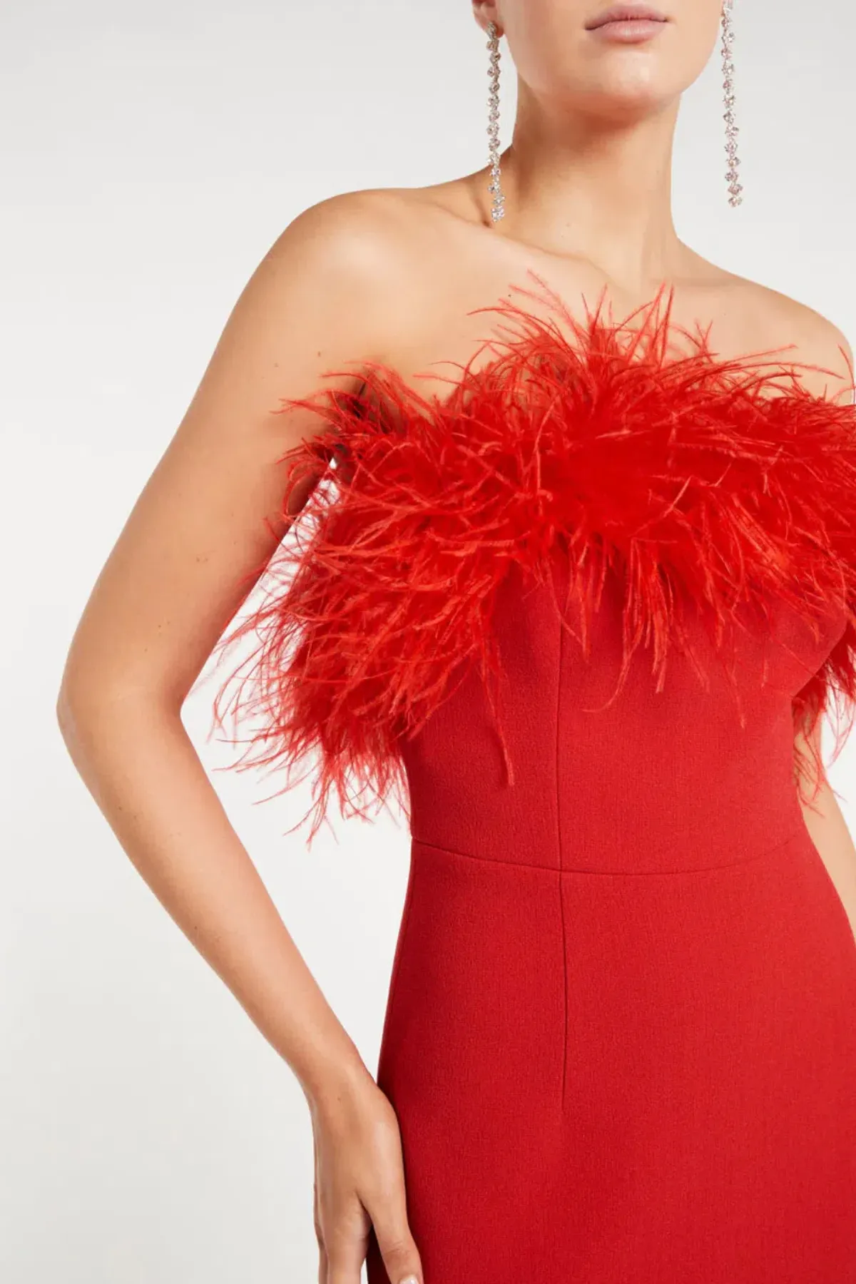 Rebecca Vallance Scarlett Gown Red Size 8 - Image 6