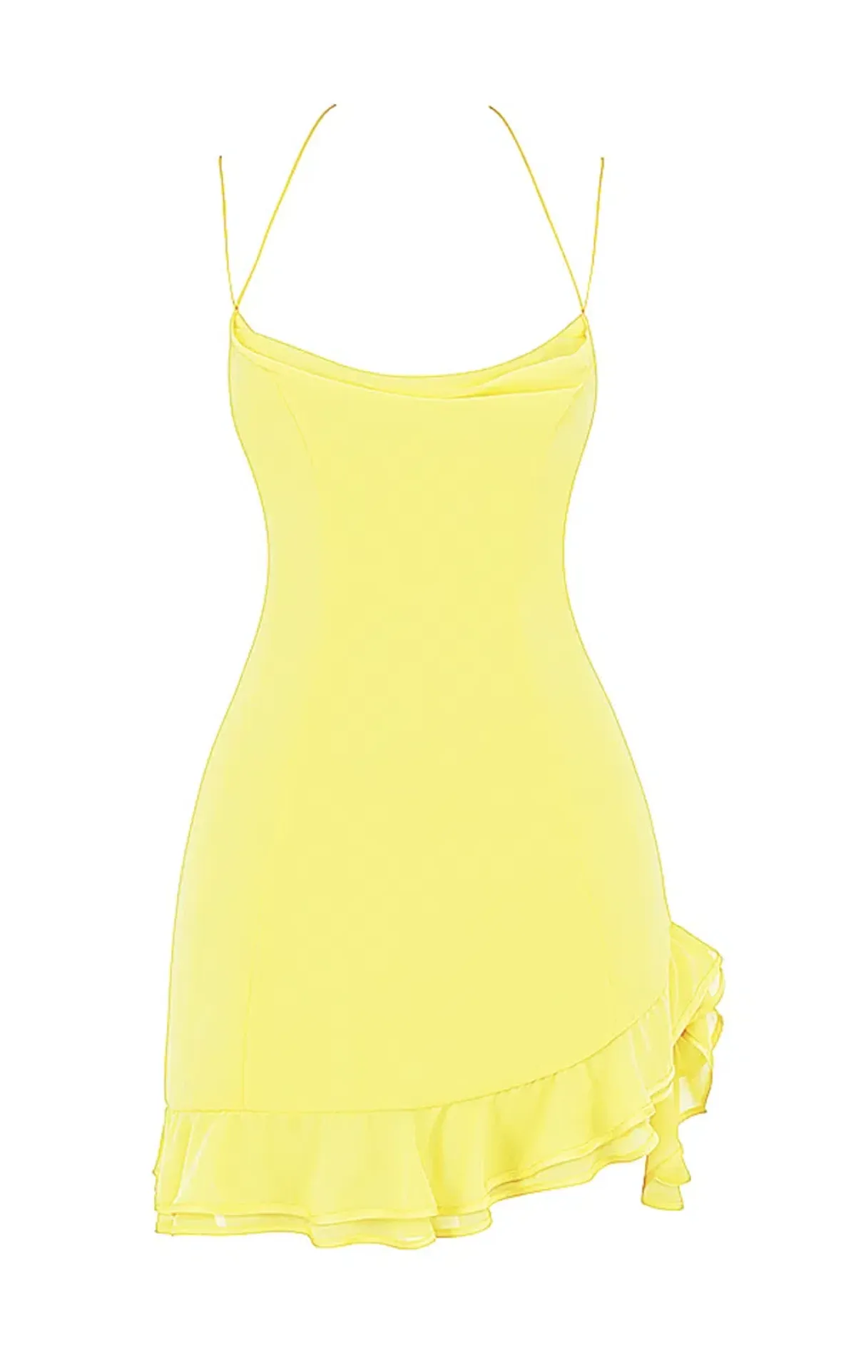 House of CB Rossella Ruffle Mini Dress in Yellow Size S / AU 8 - Image 6