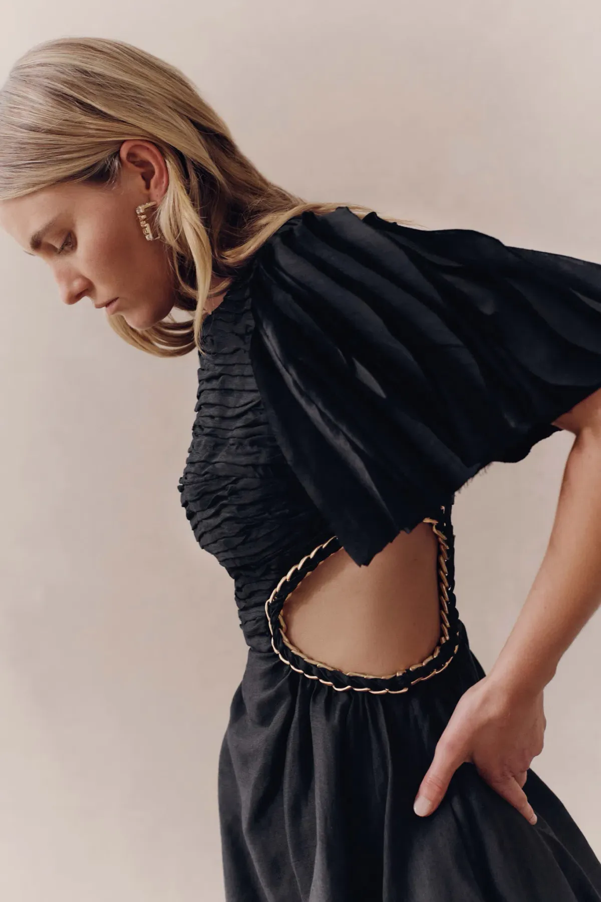 Aje Monica Chain Link Mini Dress Black Size 8 / S - Image 2