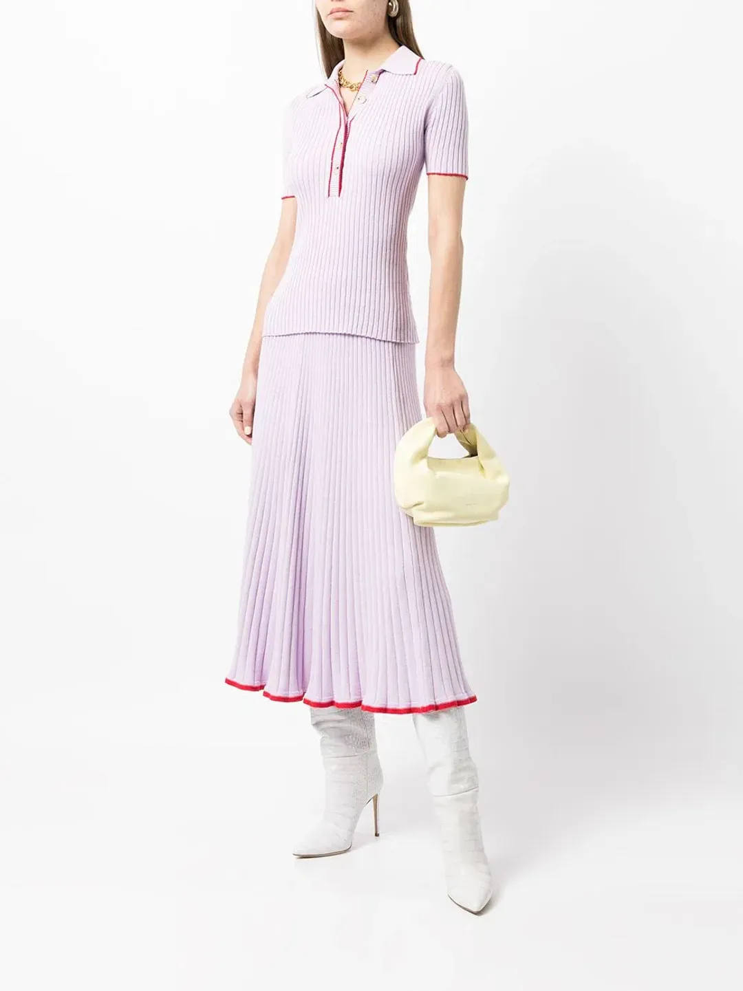 Anna Quan Eden Top & Felicia Skirt Lilac Orchid Set Size AU 8 for rent on The Volte - main image