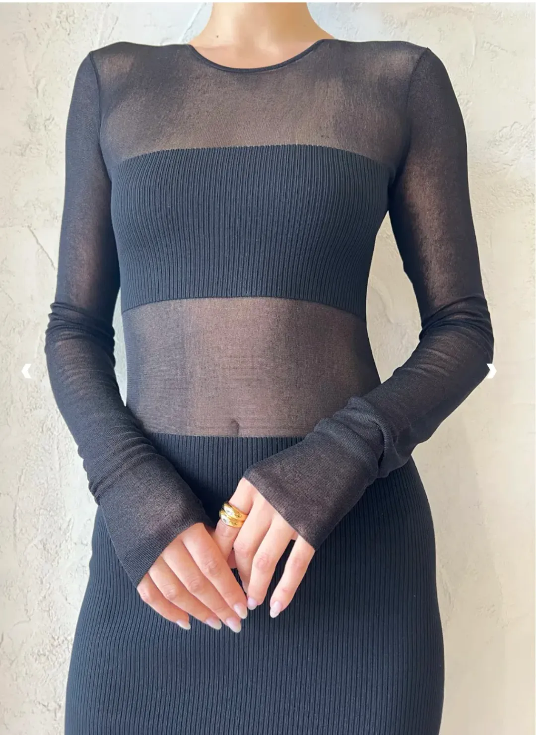 Sir the Label Impermanence Splice Maxi Dress Black Size 6 for rent on The Volte - main image