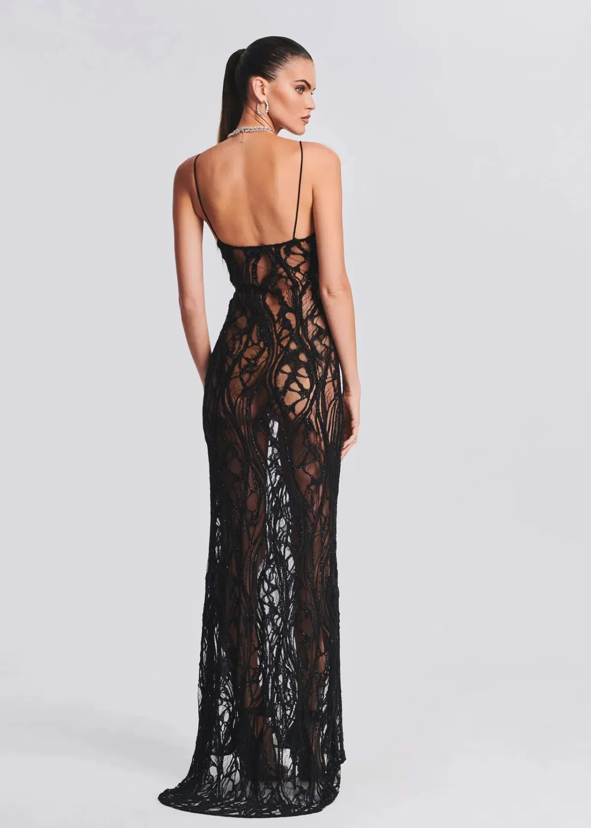 Retrofête Winnie Dress Beaded Maxi Black Size AU 6  - Image 3