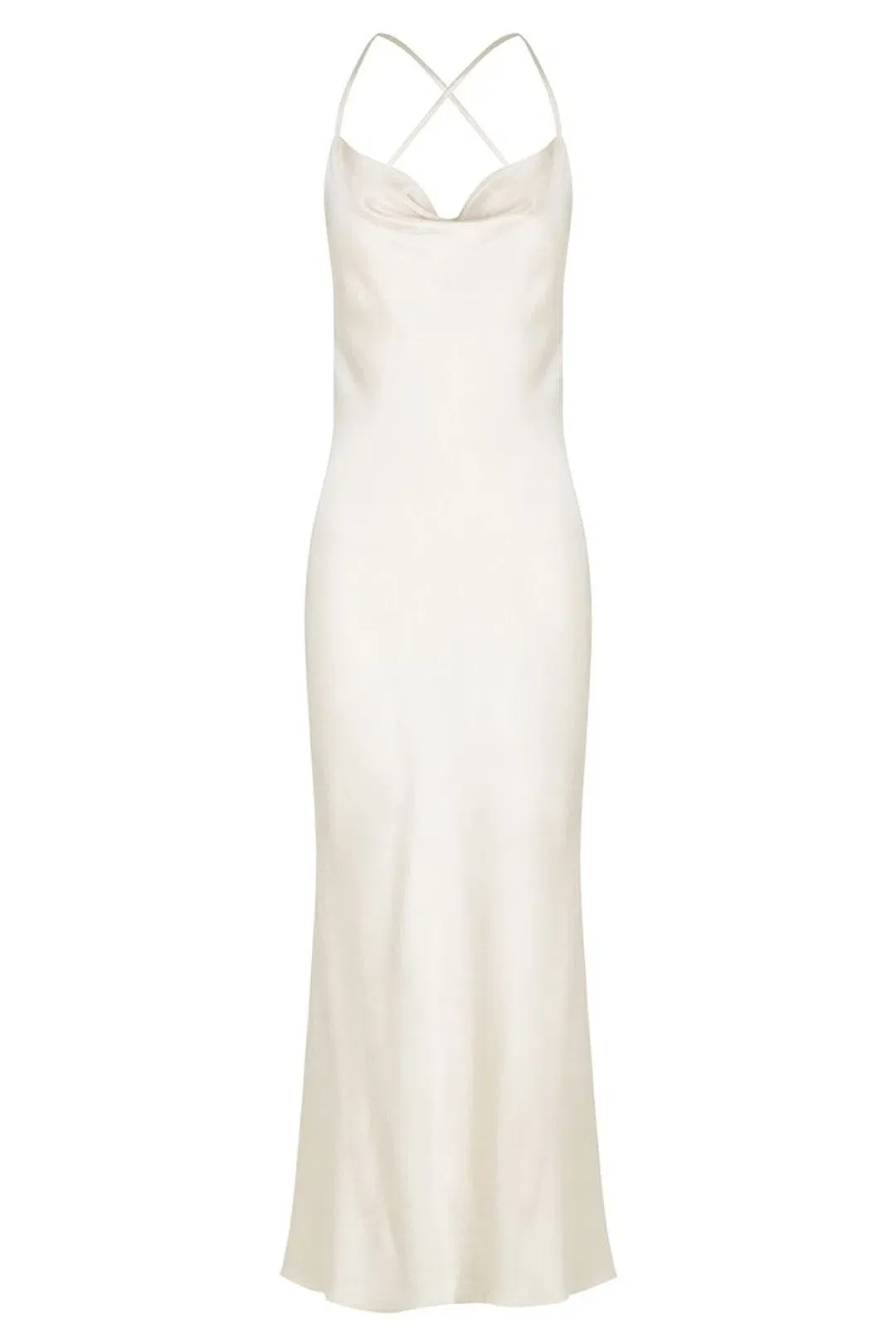 Shona Joy La Lune Backless Bias Midi Dress Cream Size 8 for rent on The Volte - main image